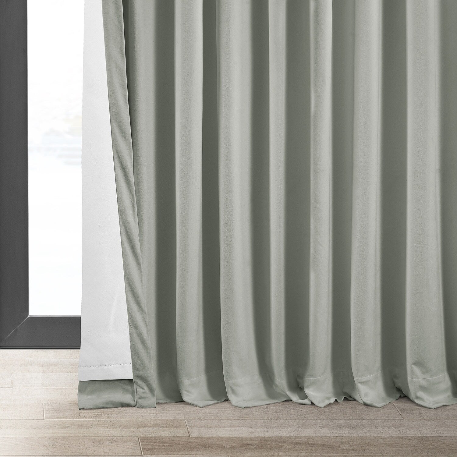 Exclusive Fabrics Signature Extra Wide Blackout Velvet Curtains (1 Panel) - Luxurious Blackout Drapes