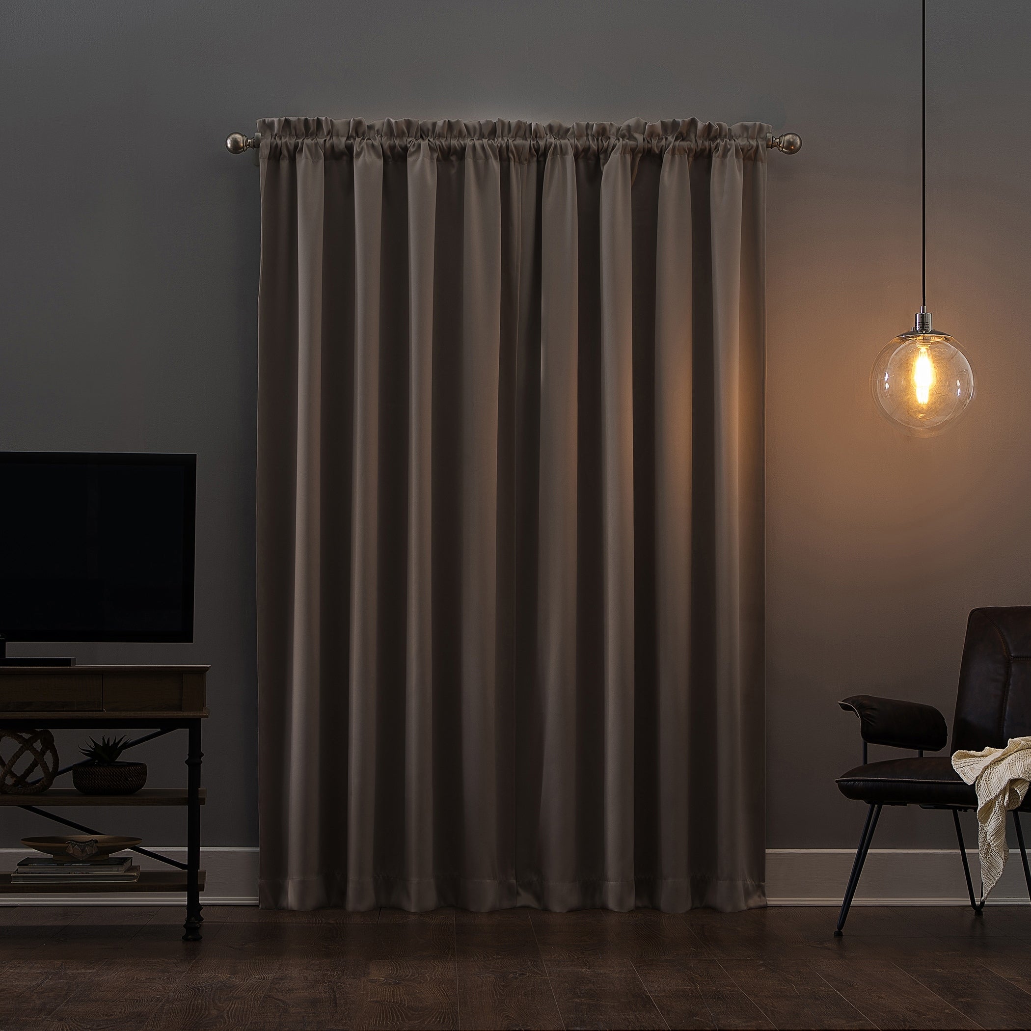 Sun Zero Oslo Theater Grade Extreme Total Blackout Rod Pocket 1-Piece Curtain Panel, Single Panel