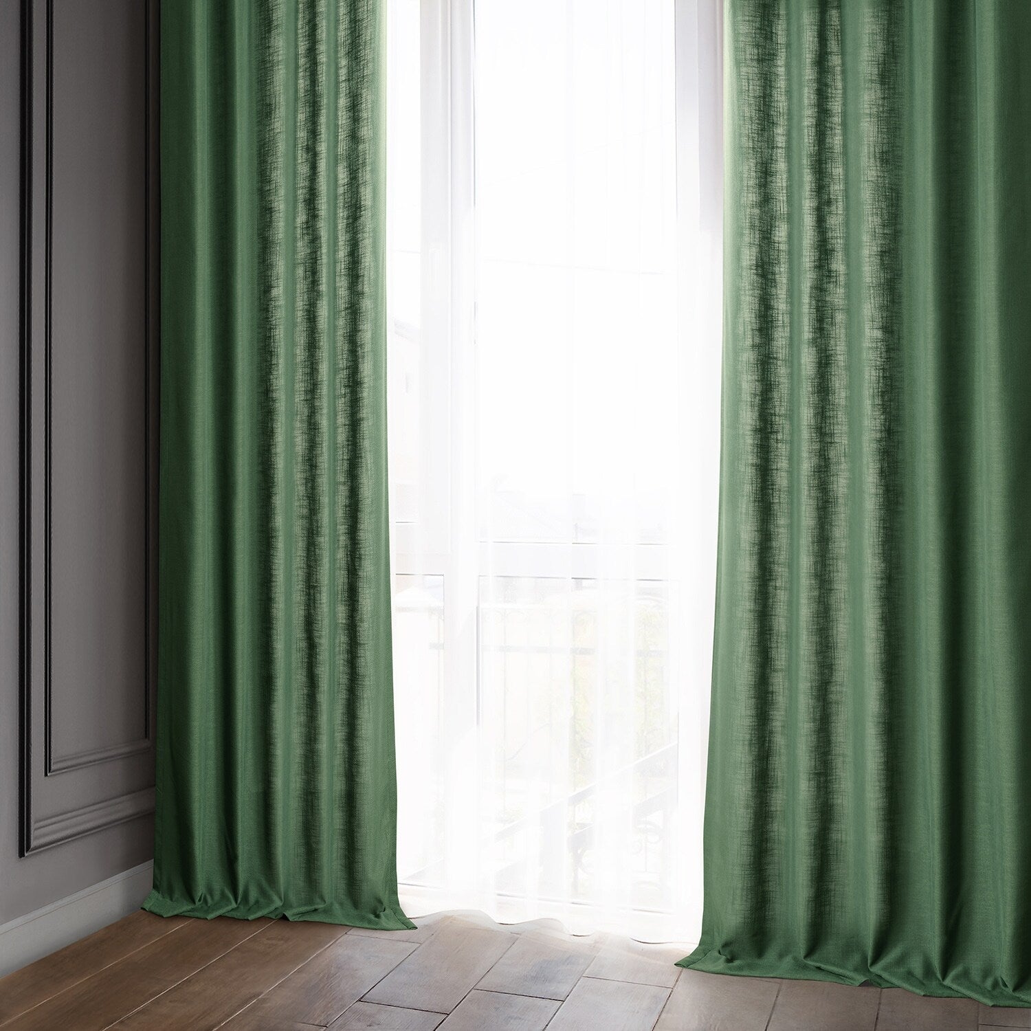 Exclusive Fabrics Classic Faux Linen Curtain (1 Panel)