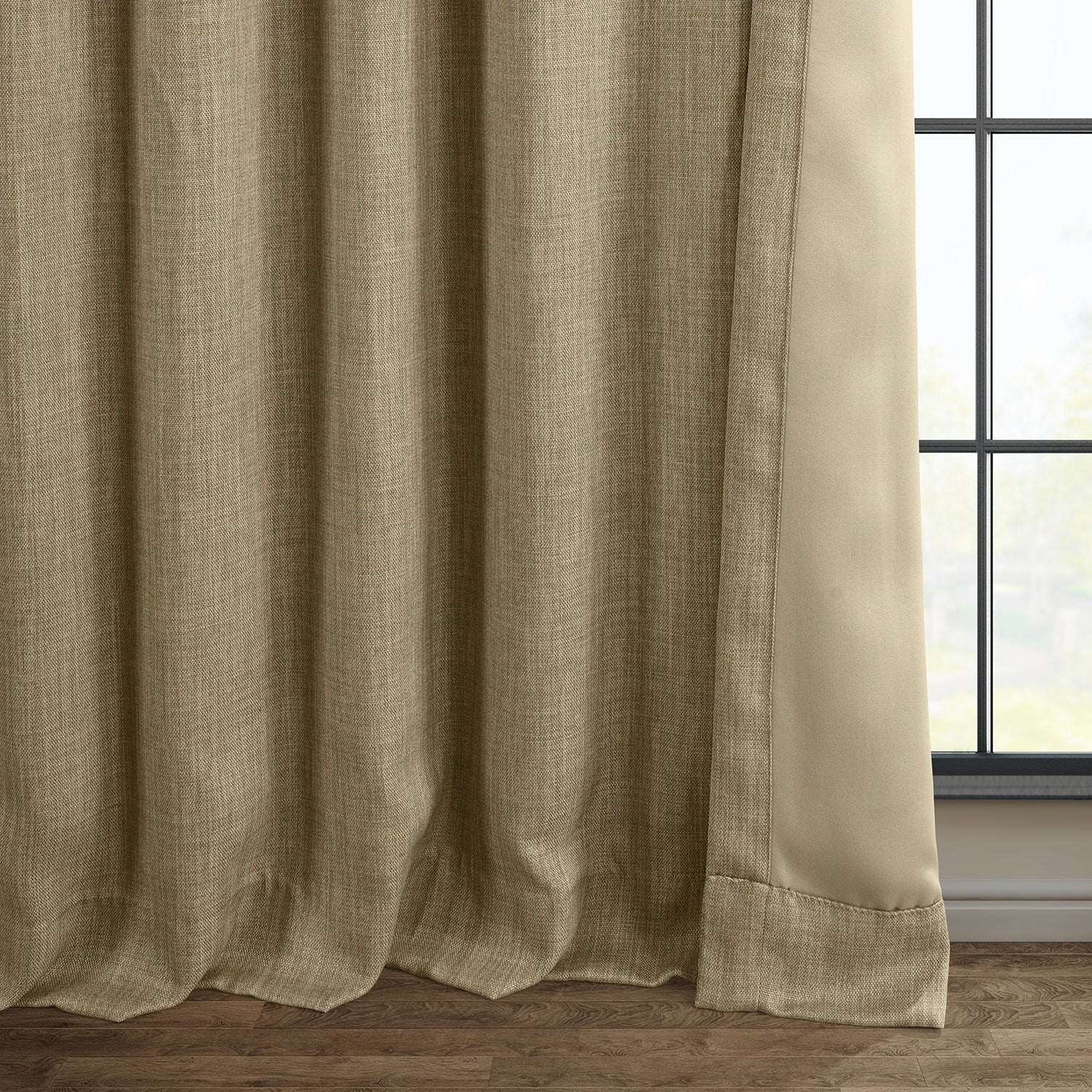 Exclusive Fabrics Faux Linen Room Darkening Curtain (1 Panel)