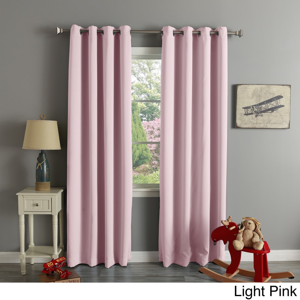 Aurora Home Silver Grommet Top 84-inch Blackout Curtain Pair - 52 x 84 - 52 x 84