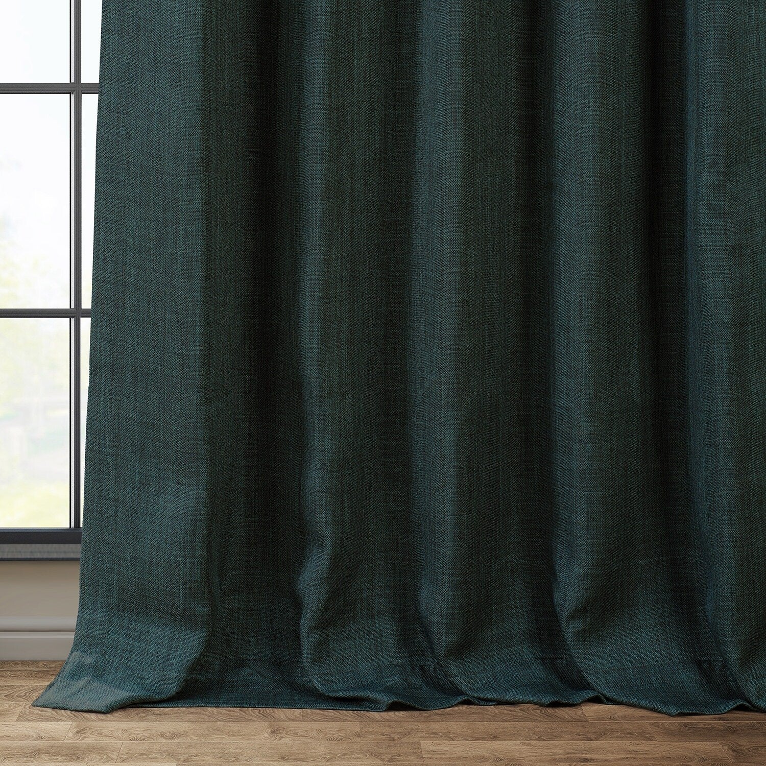 Exclusive Fabrics Faux Linen Room Darkening Curtain (1 Panel)