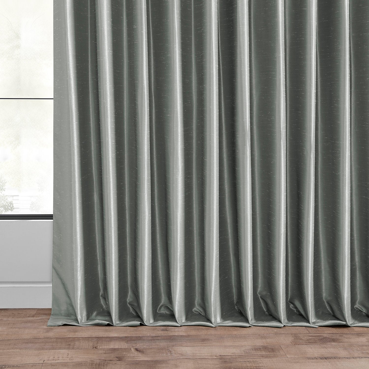 Exclusive Fabrics Blackout Extra Wide Faux Dupioni Curtain (1 Panel)