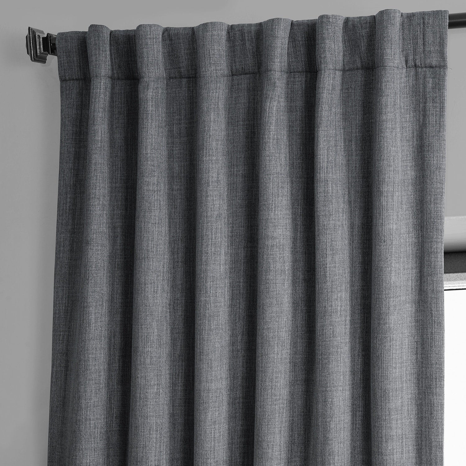 Exclusive Fabrics Faux Linen Room Darkening Curtain (1 Panel)