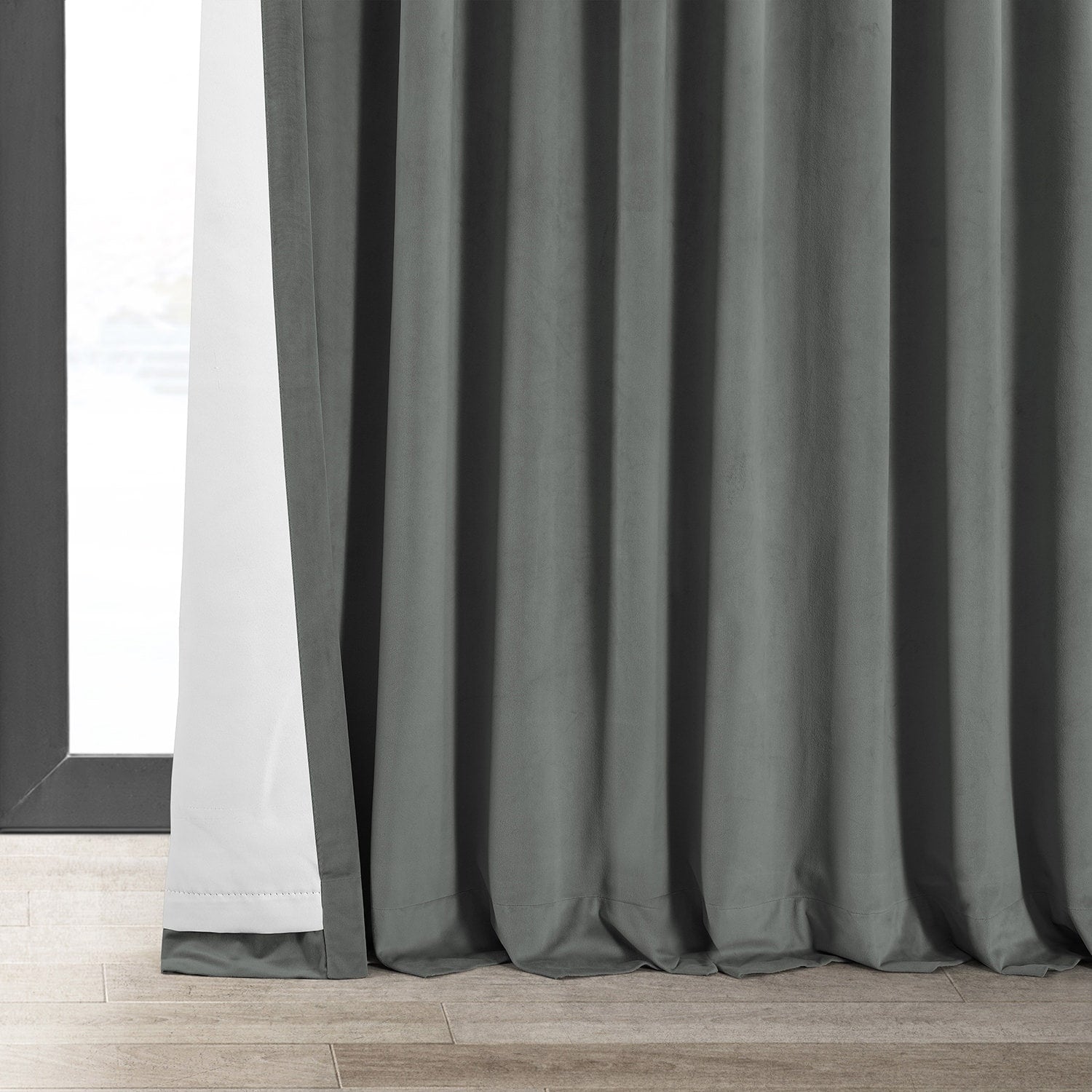 Exclusive Fabrics Signature Extra Wide Velvet Blackout Curtain (1 Panel) - Luxurious Blackout Drapery for Elegant Décor