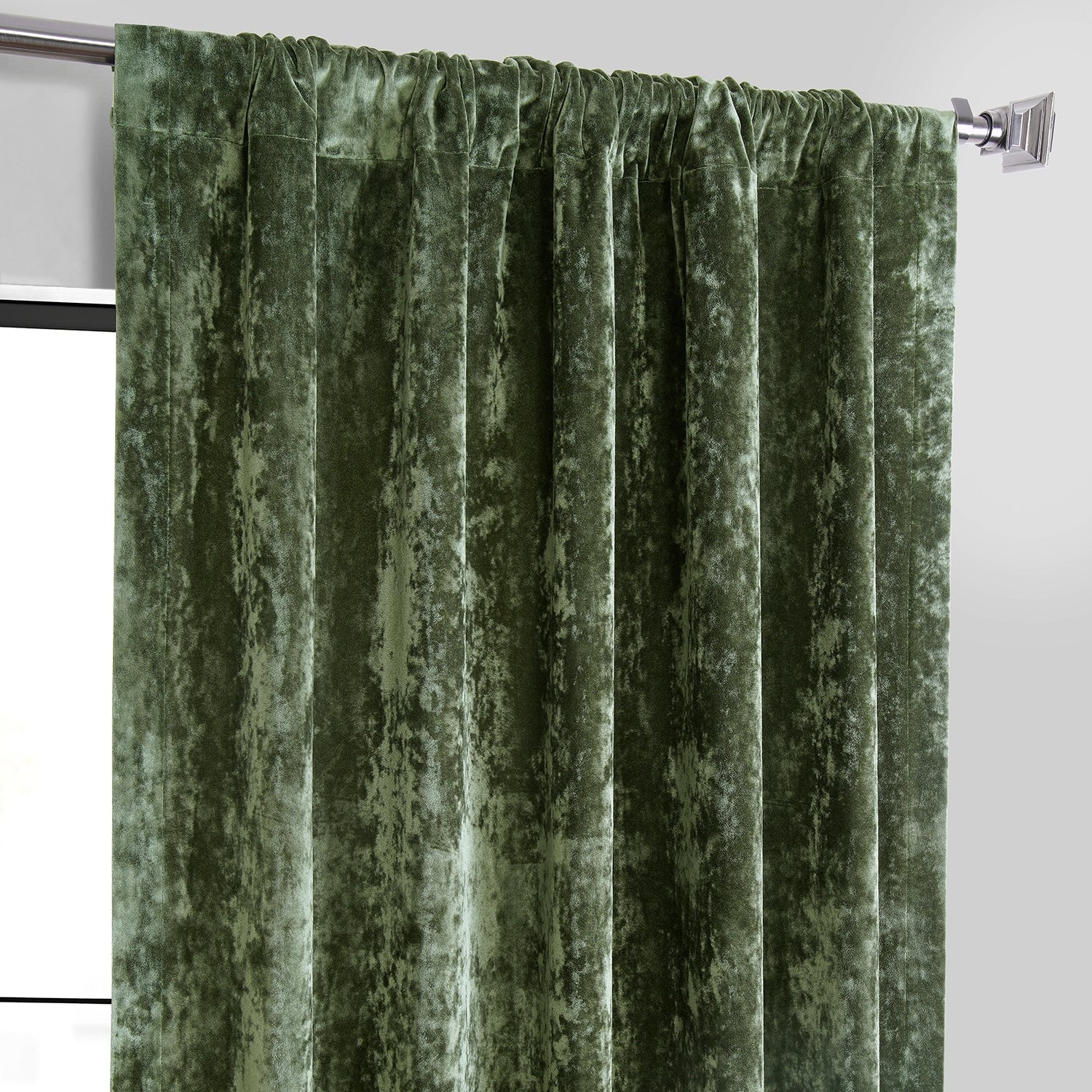 Exclusive Fabrics Lush Crush Velvet Curtains - Room Darkening Curtain for Bedroom & Living Room (1 Panel)