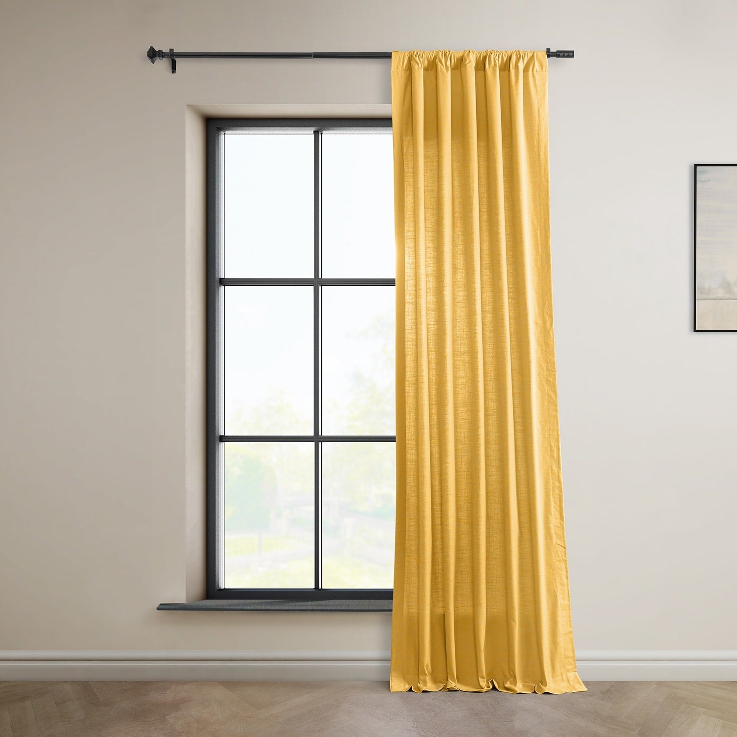 Exclusive Fabrics Dune Textured Solid Cotton Curtain Pair (2 Panels)