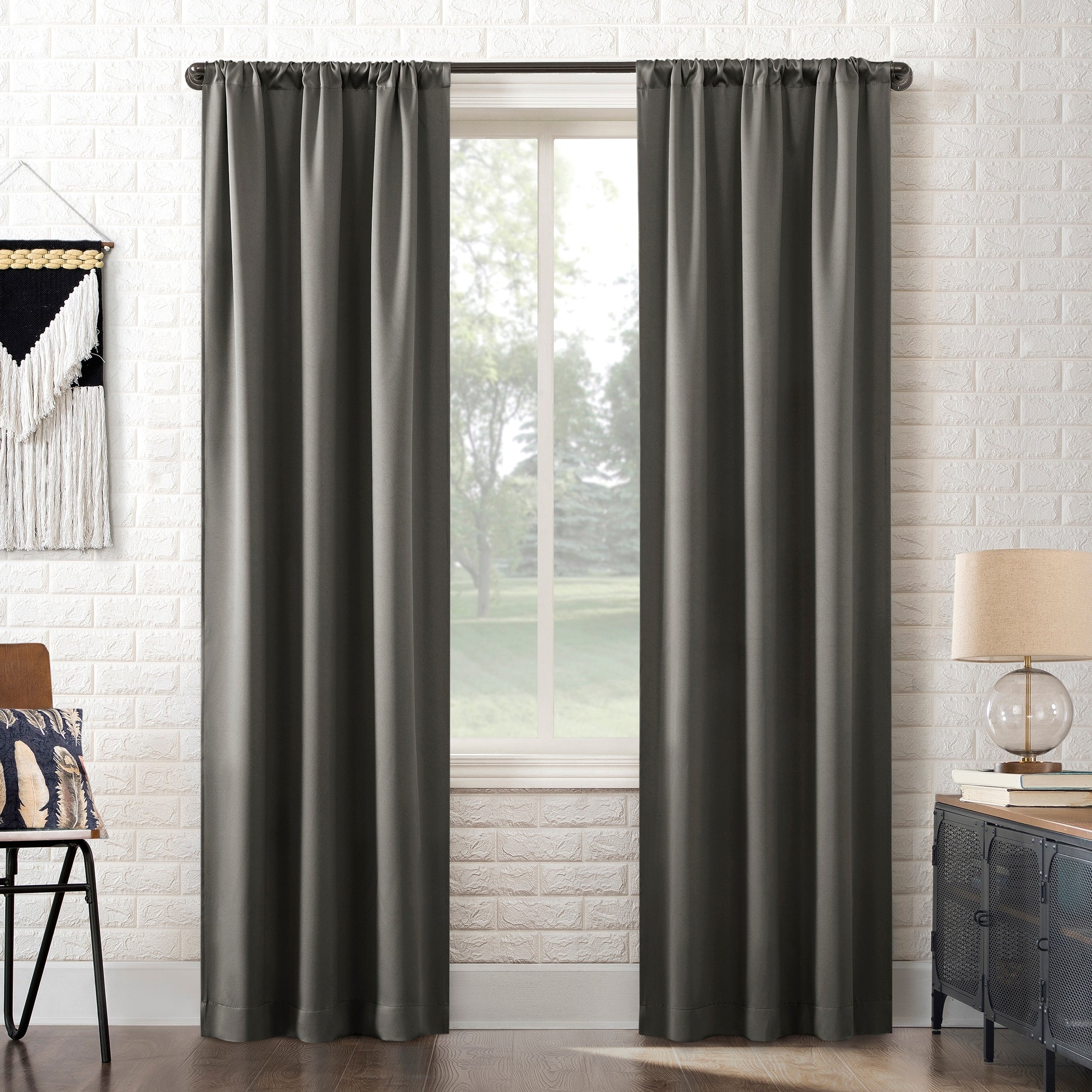 Sun Zero Bergen Theater Grade Extreme Total Blackout Rod Pocket 1-Piece Curtain Panel, Single Panel