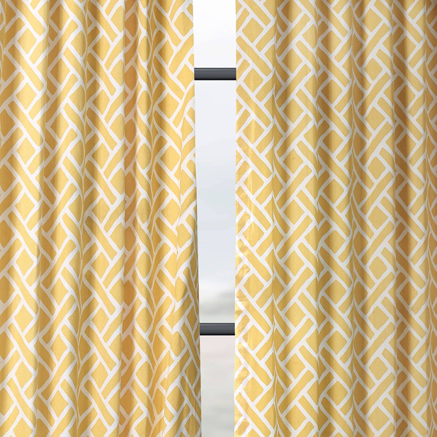 Exclusive Fabrics Martinique Geo Contemporary Cotton Room Darkening Curtain (1 Panel)