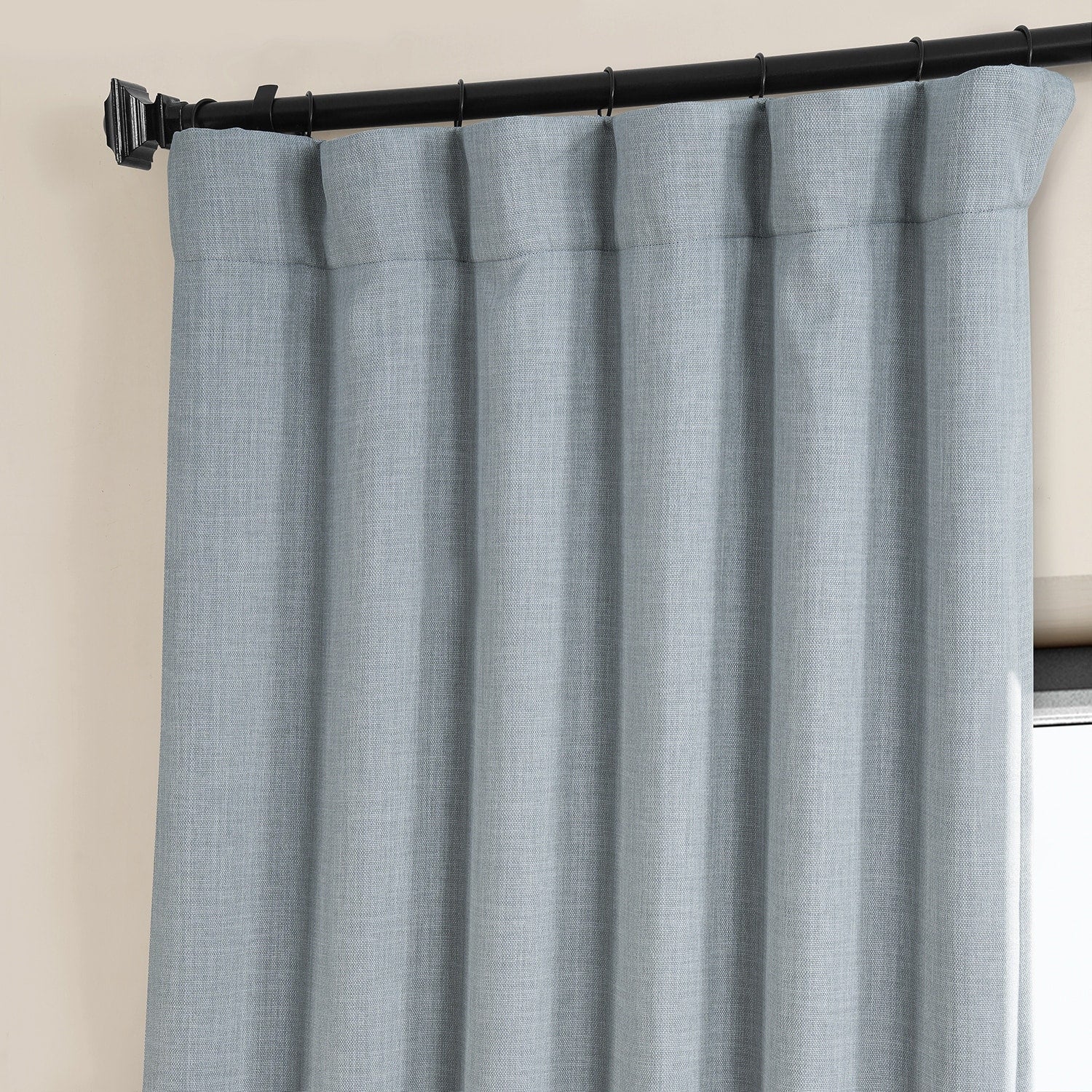 Exclusive Fabrics Faux Linen Room Darkening Curtain (1 Panel)