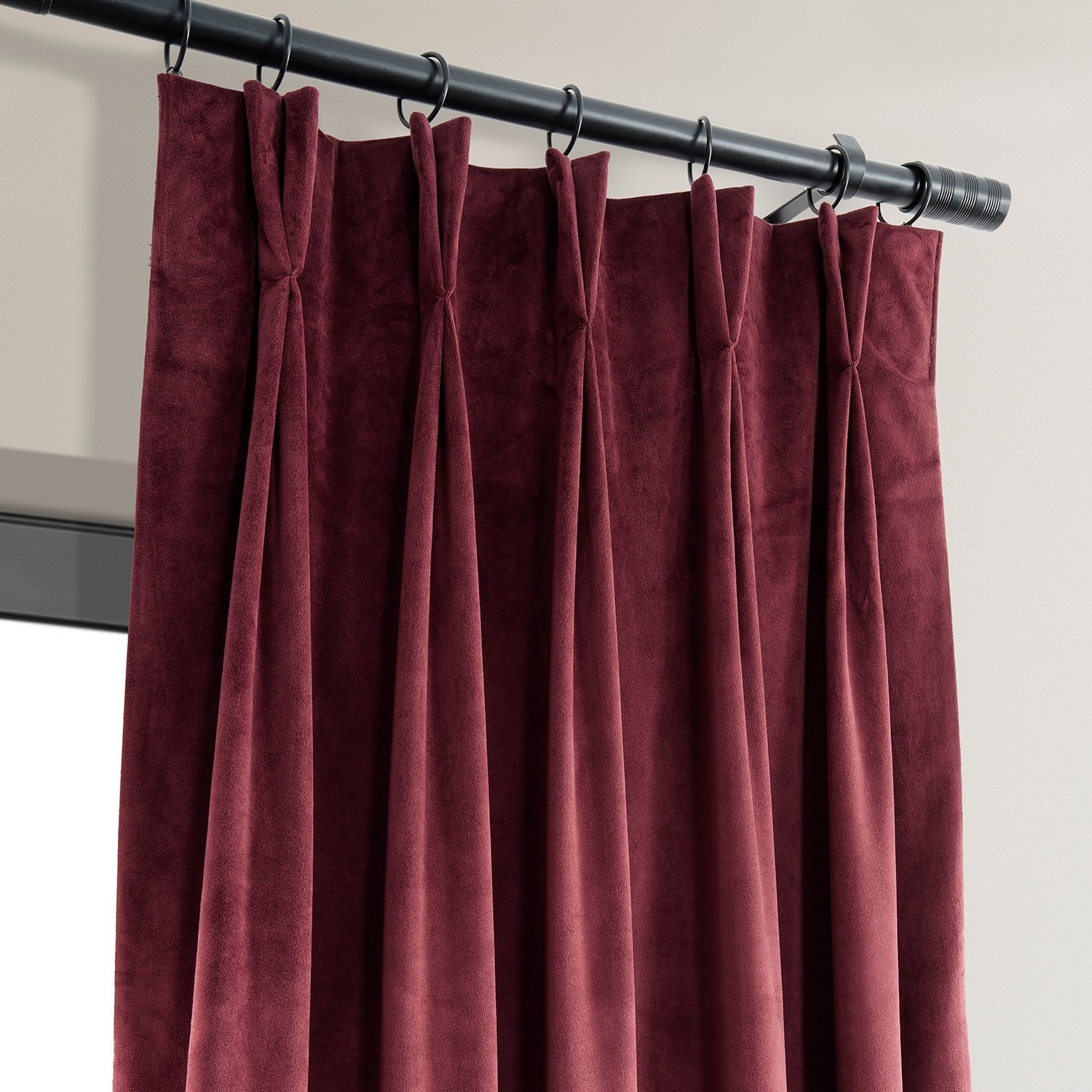 Exclusive Fabrics Signature Pleated Blackout Velvet Curtain (1 Panel)