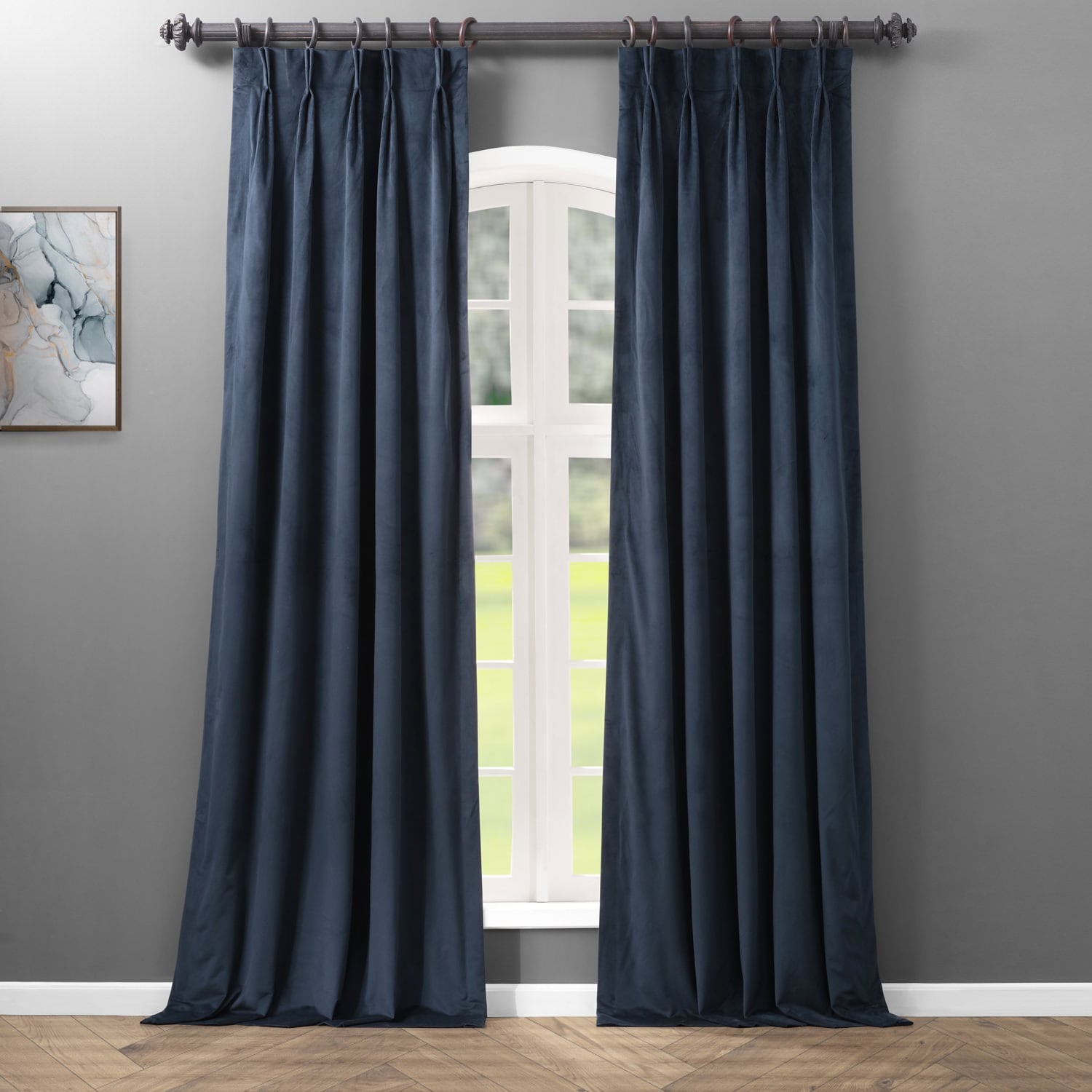 Exclusive Fabrics Signature Pleated Blackout Velvet Curtain (1 Panel)