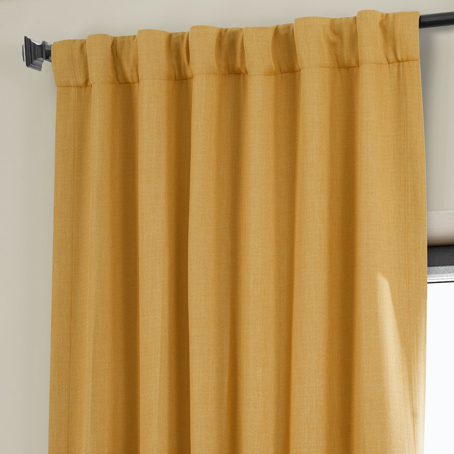 Exclusive Fabrics Faux Linen Room Darkening Curtain (1 Panel)