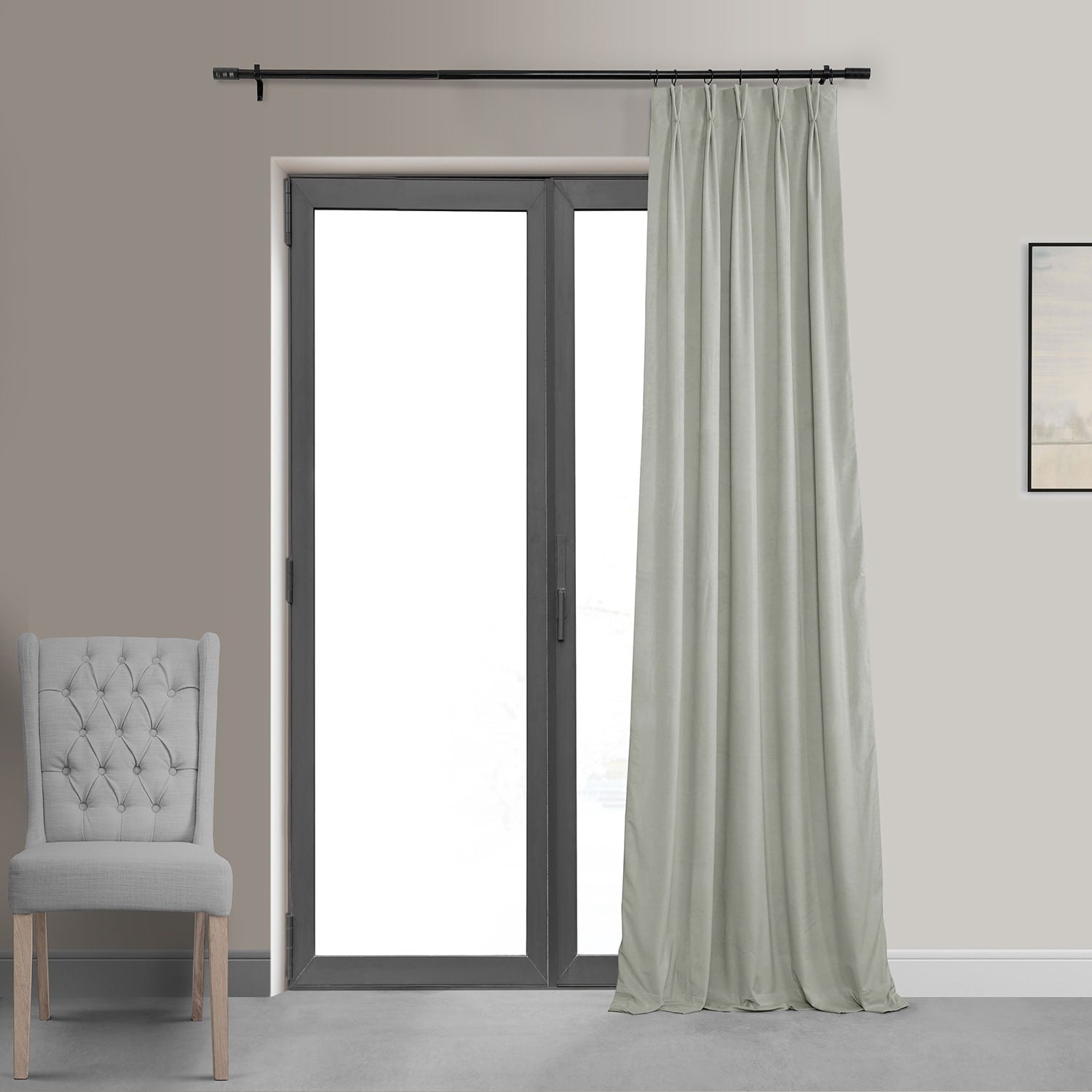 Exclusive Fabrics Signature Pleated Blackout Velvet Curtain (1 Panel)