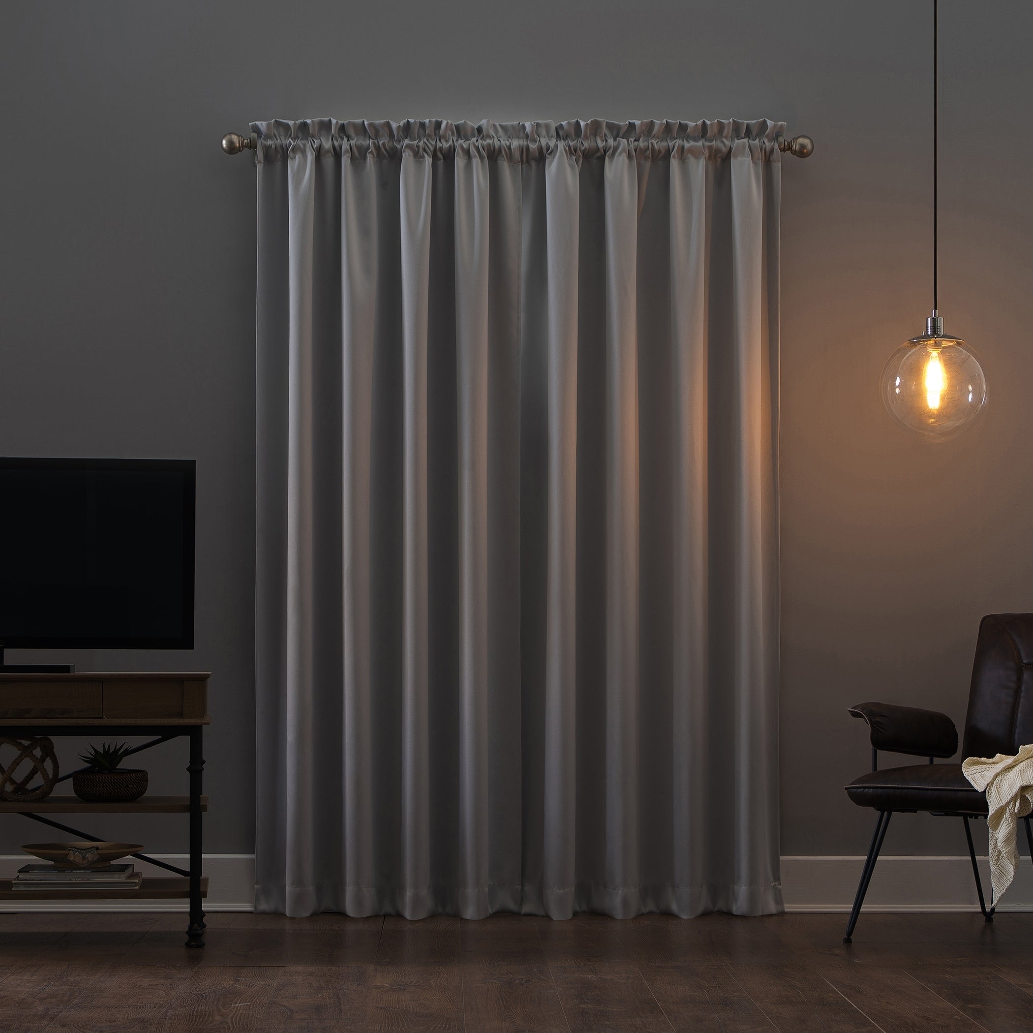 Sun Zero Oslo Theater Grade Extreme Total Blackout Rod Pocket 1-Piece Curtain Panel, Single Panel