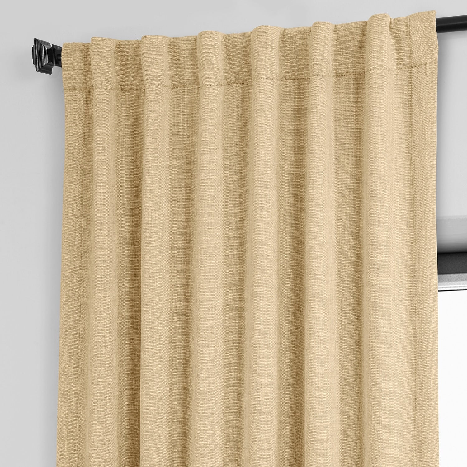 Exclusive Fabrics Faux Linen Room Darkening Curtain (1 Panel)