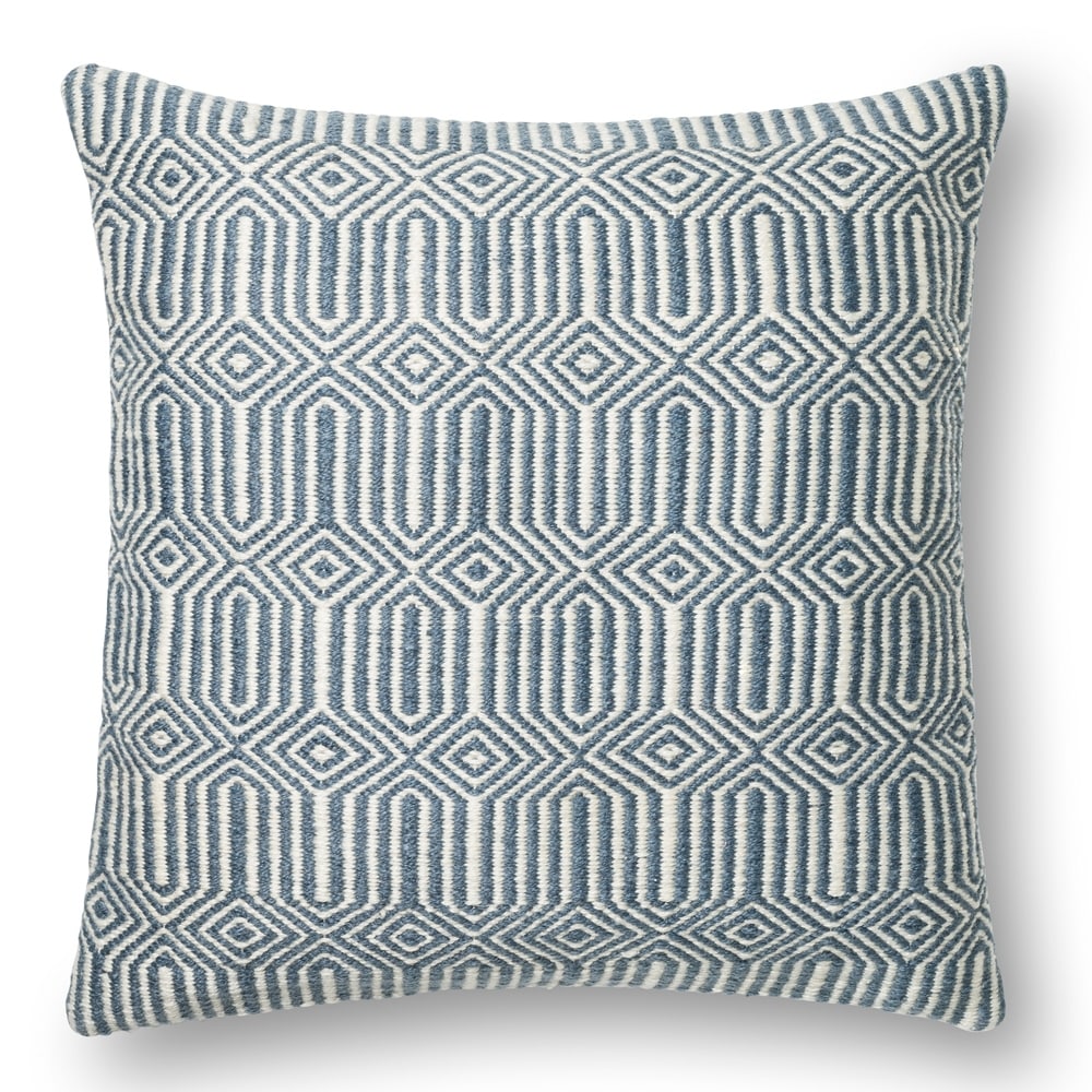 22-inch Indoor/Outdoor Geometric Throw Pillow OR Cover