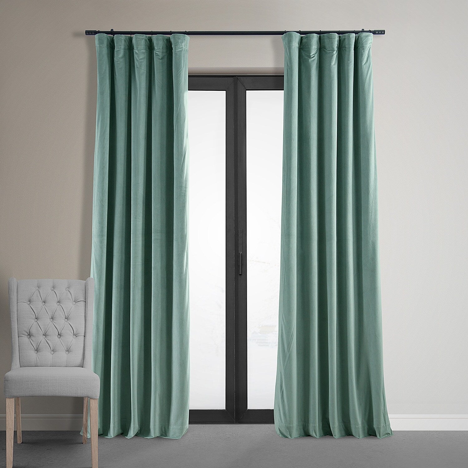 Exclusive Fabrics Signature Velvet Blackout Curtain 120 Inches Long (1 Panel)