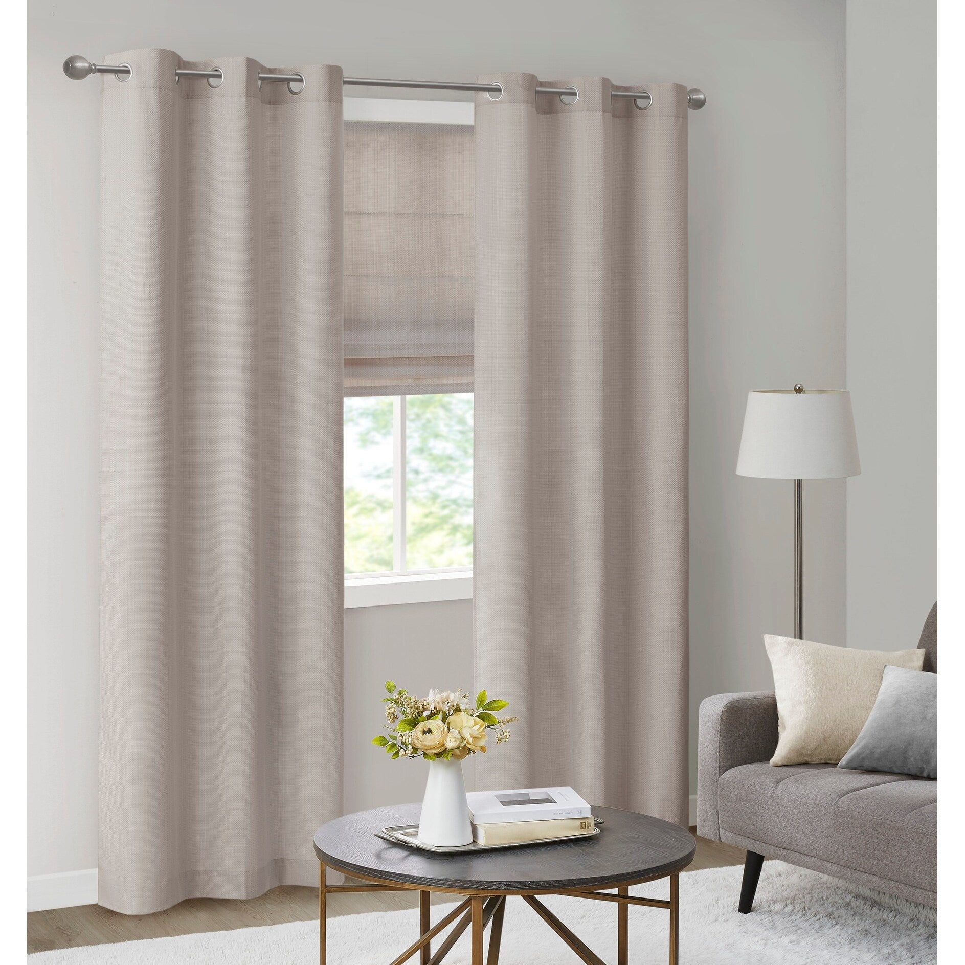 Madison Park Colm Basketweave Room Darkening Curtain Panel Pair