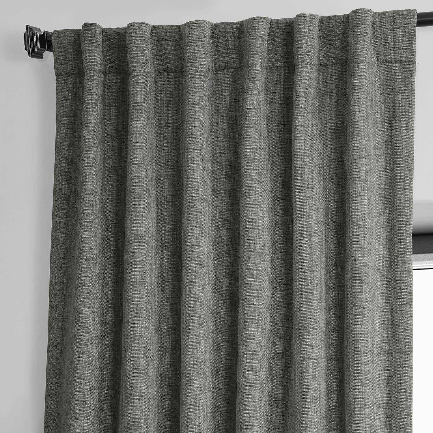 Exclusive Fabrics Faux Linen Room Darkening Curtain (1 Panel)