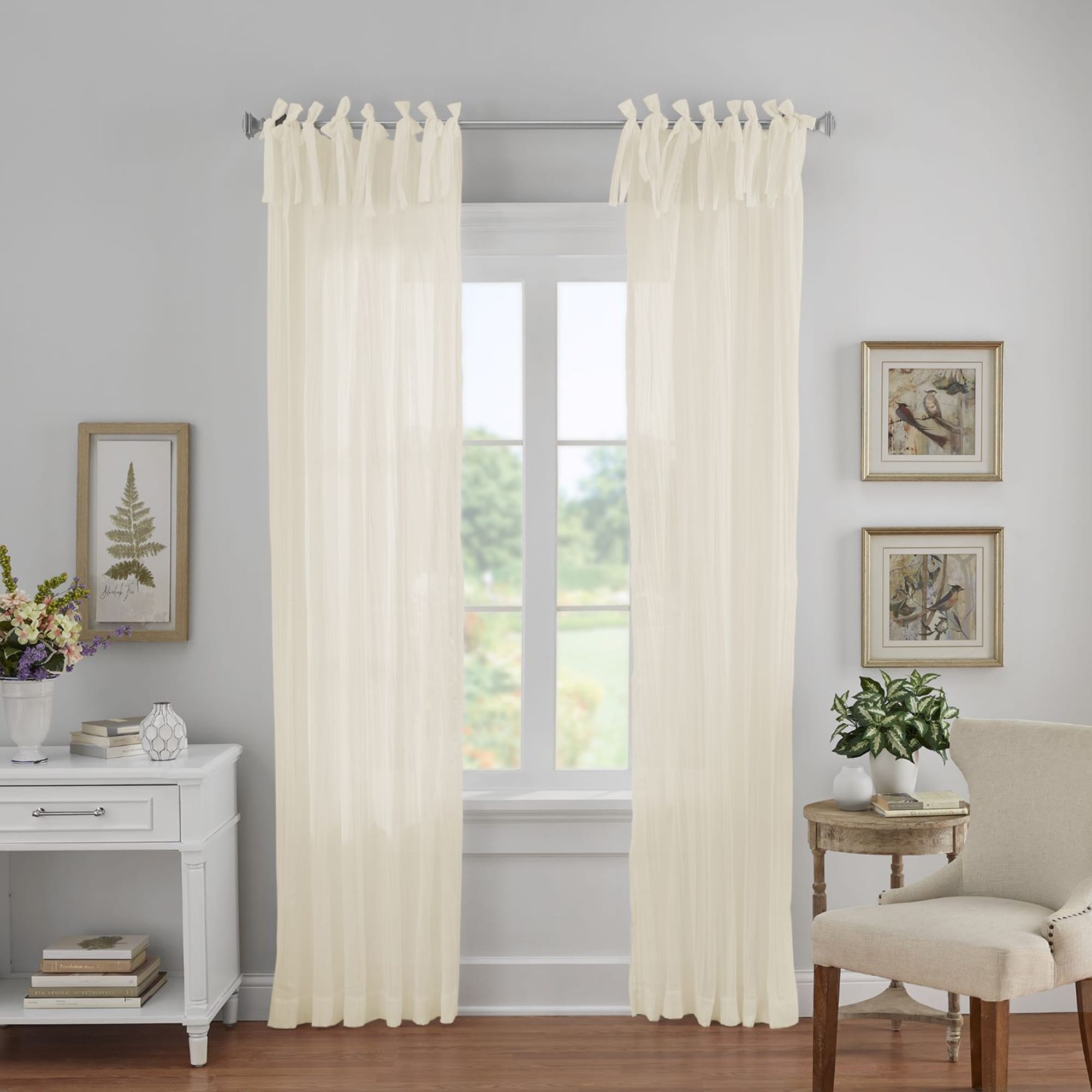 Elrene Jolie Tie-top Curtain Panel