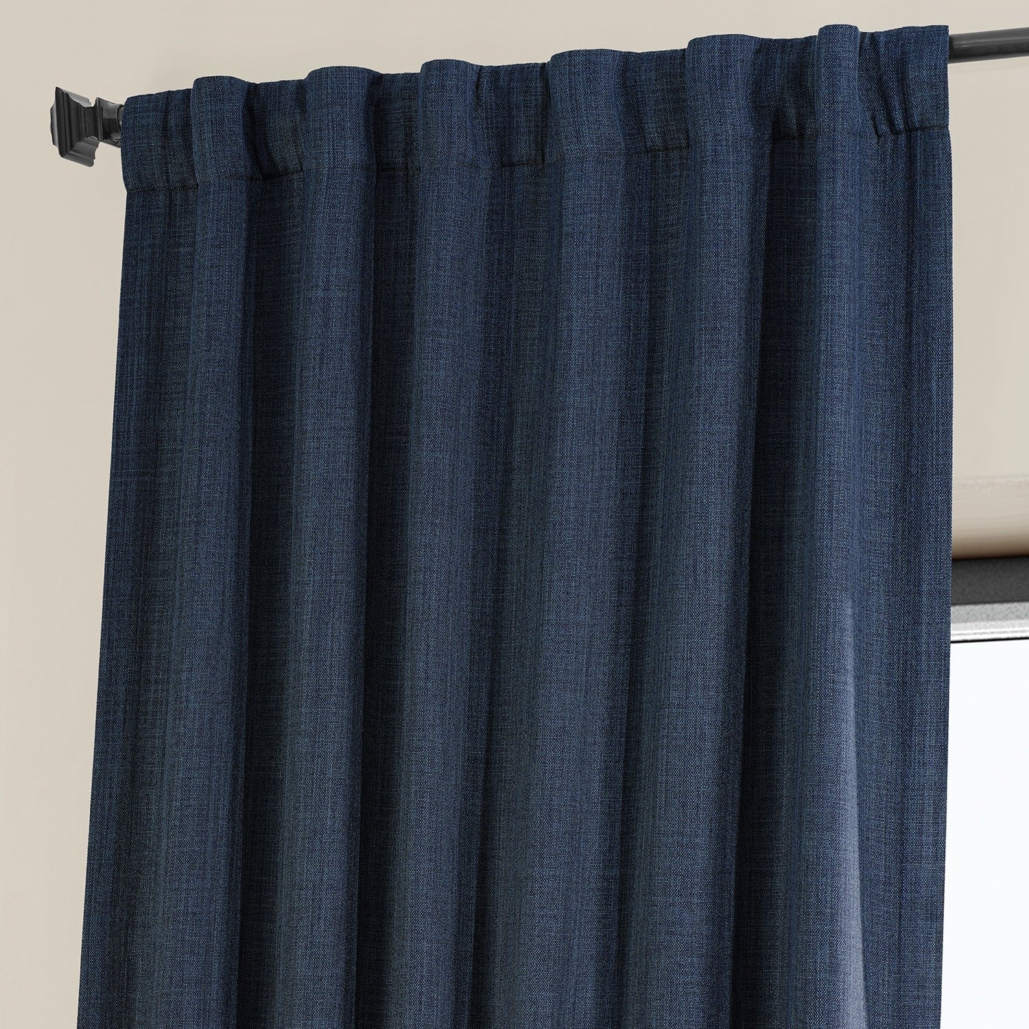 Exclusive Fabrics Faux Linen Room Darkening Curtain (1 Panel)