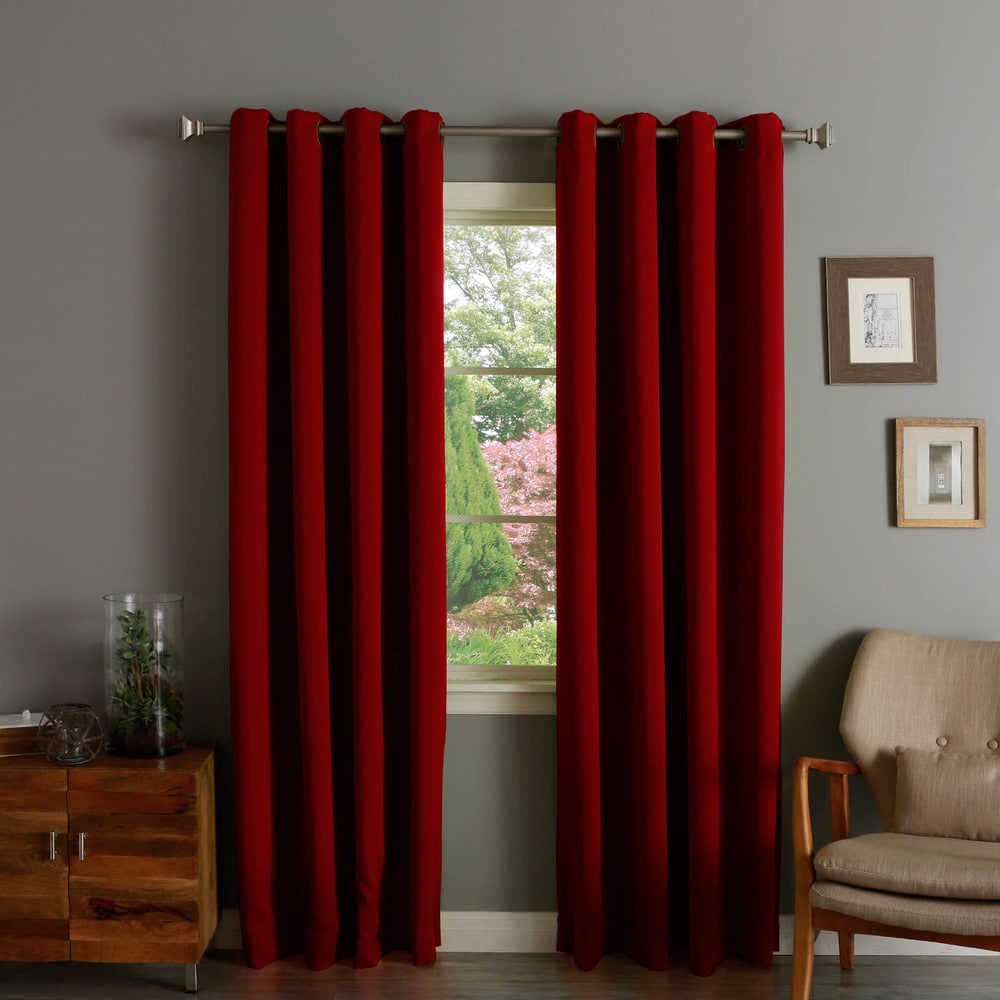 Aurora Home Grommet-top Insulated Blackout Curtain Panel Pair - 52 x 120