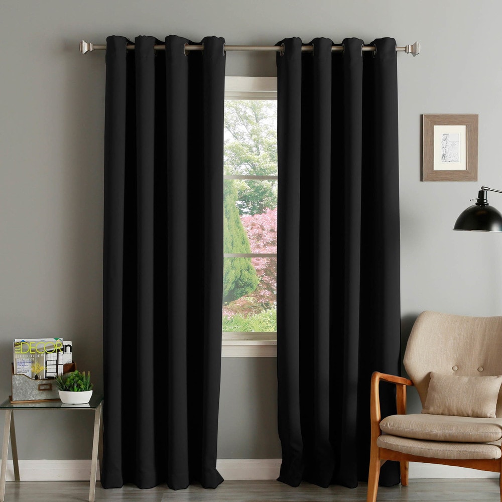 Aurora Home Grommet-top Insulated Blackout Curtain Panel Pair - 52 x 120