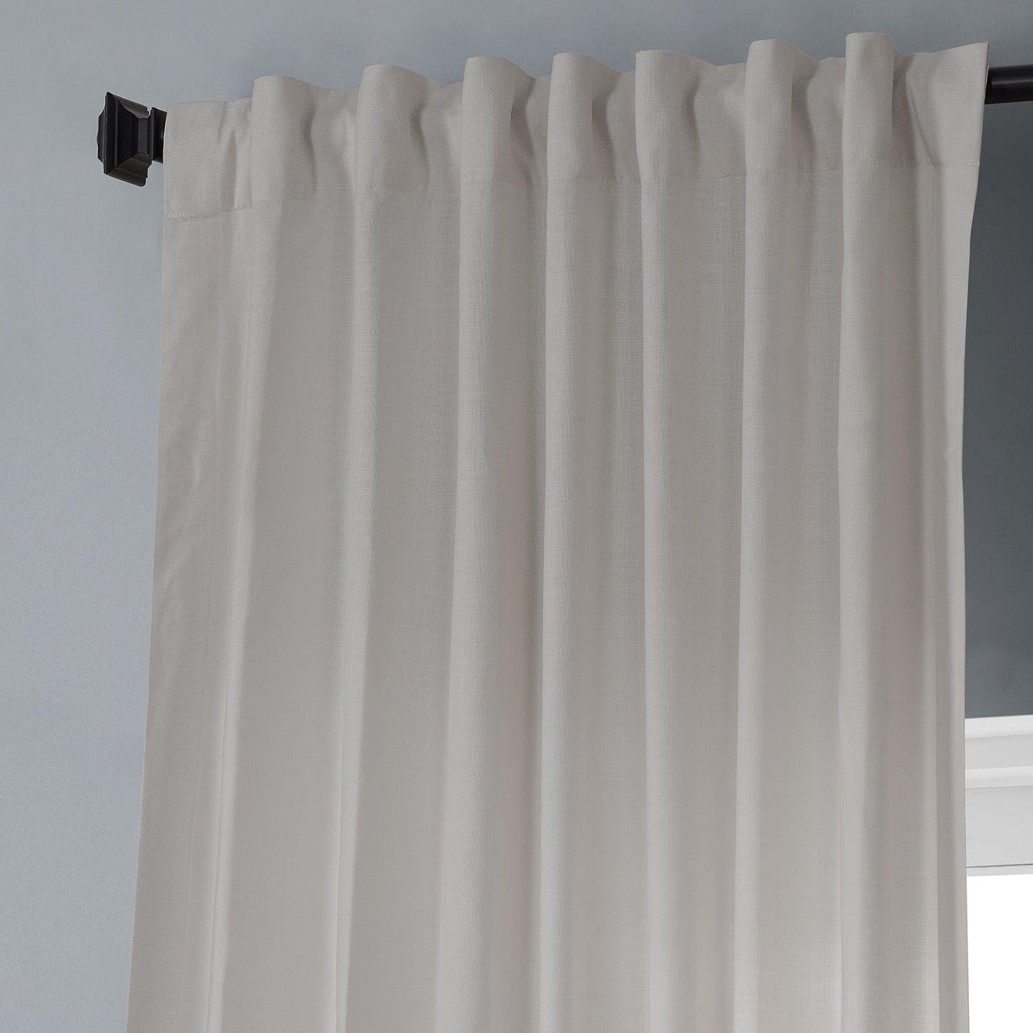 Exclusive Fabrics Dune Textured Solid Cotton Curtain Pair (2 Panels)