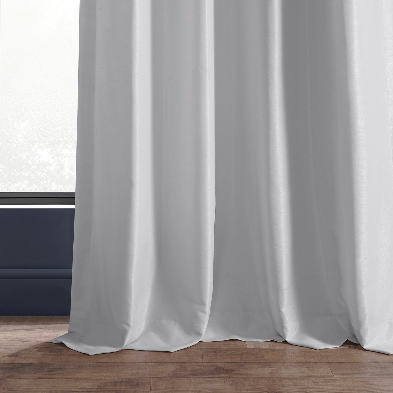 Exclusive Fabric Ruched Textured Faux Dupioni Silk Curtain (1 Panel)