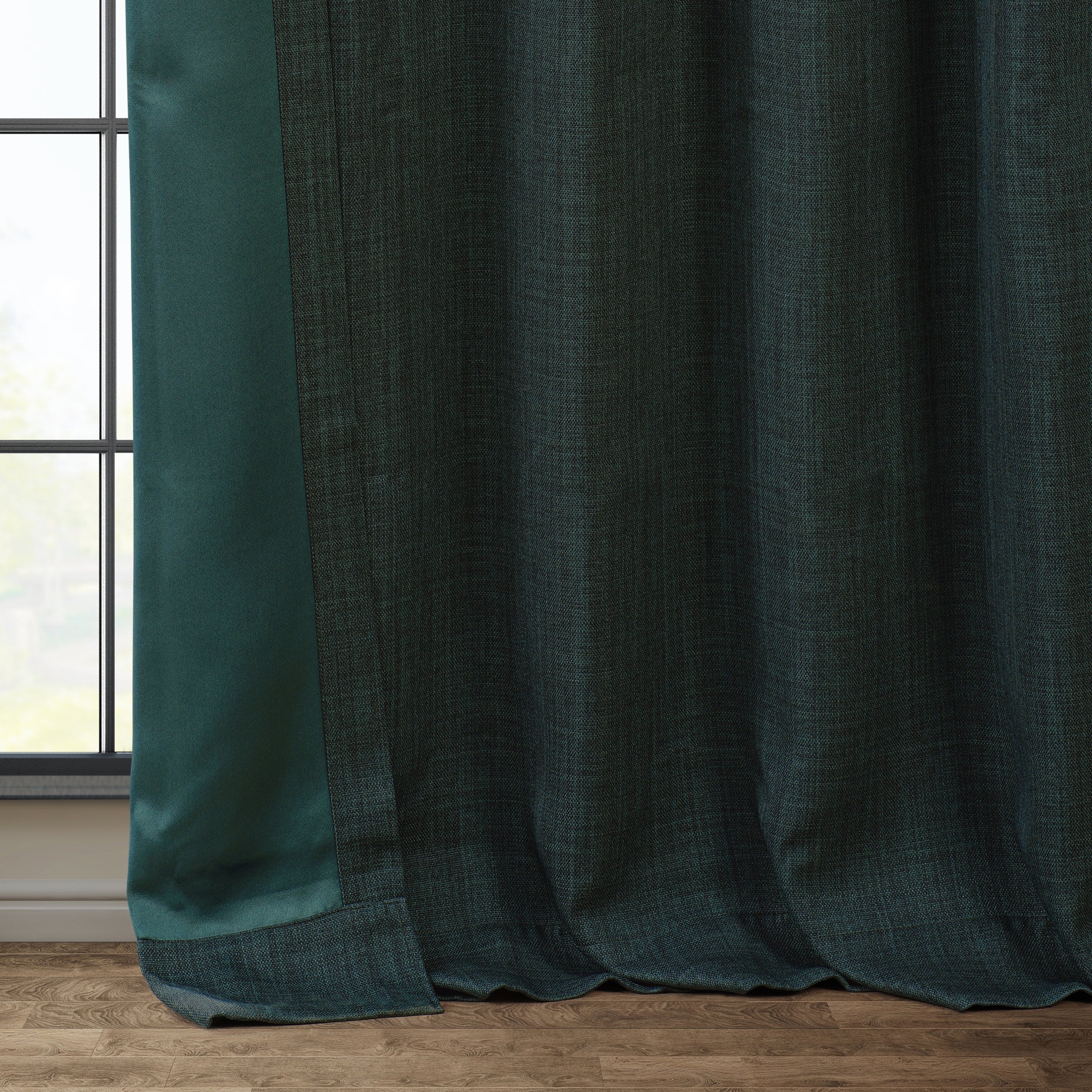 Exclusive Fabrics Faux Linen Room Darkening Curtain (1 Panel)