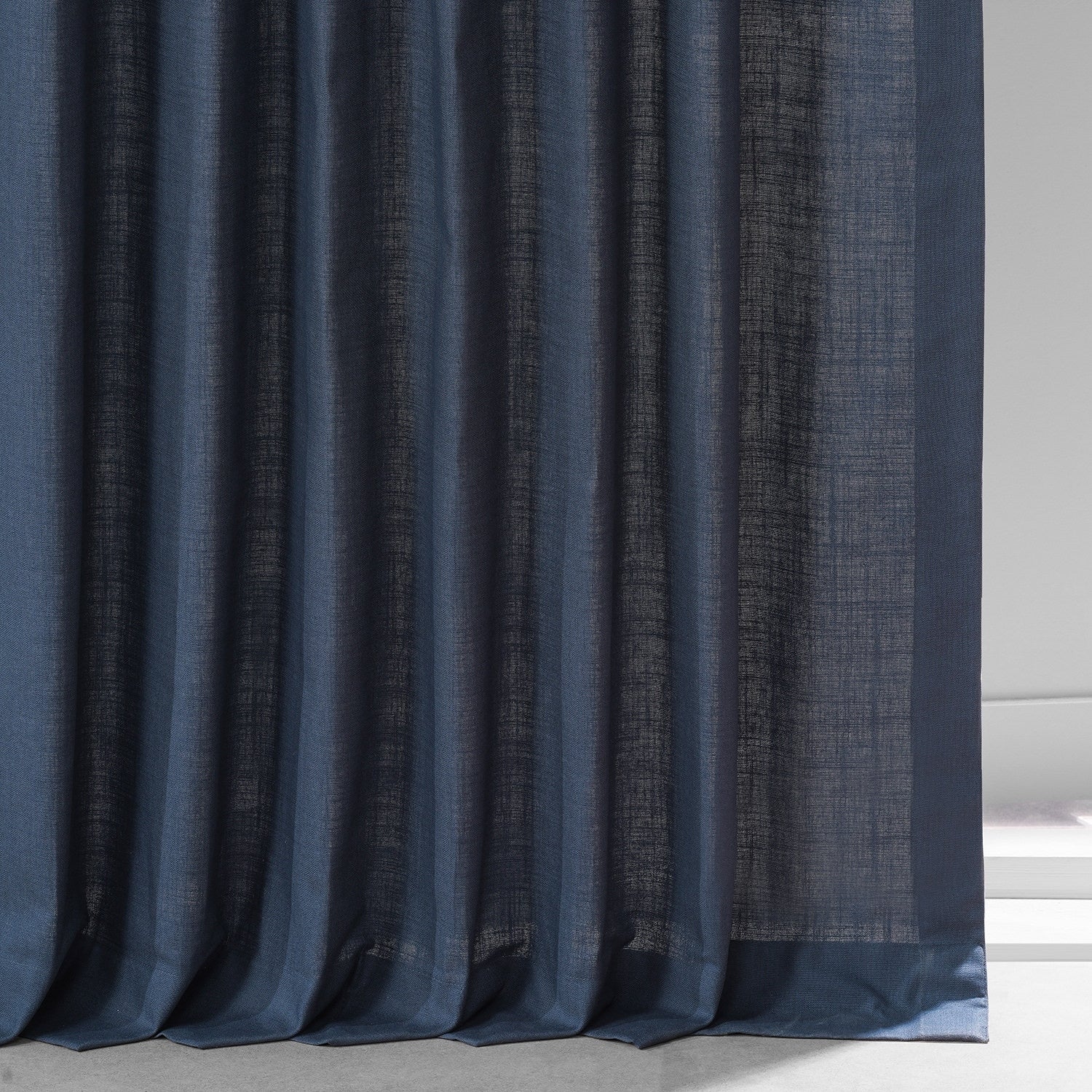 Exclusive Fabrics Dune Textured Solid Cotton Curtain Pair (2 Panels)