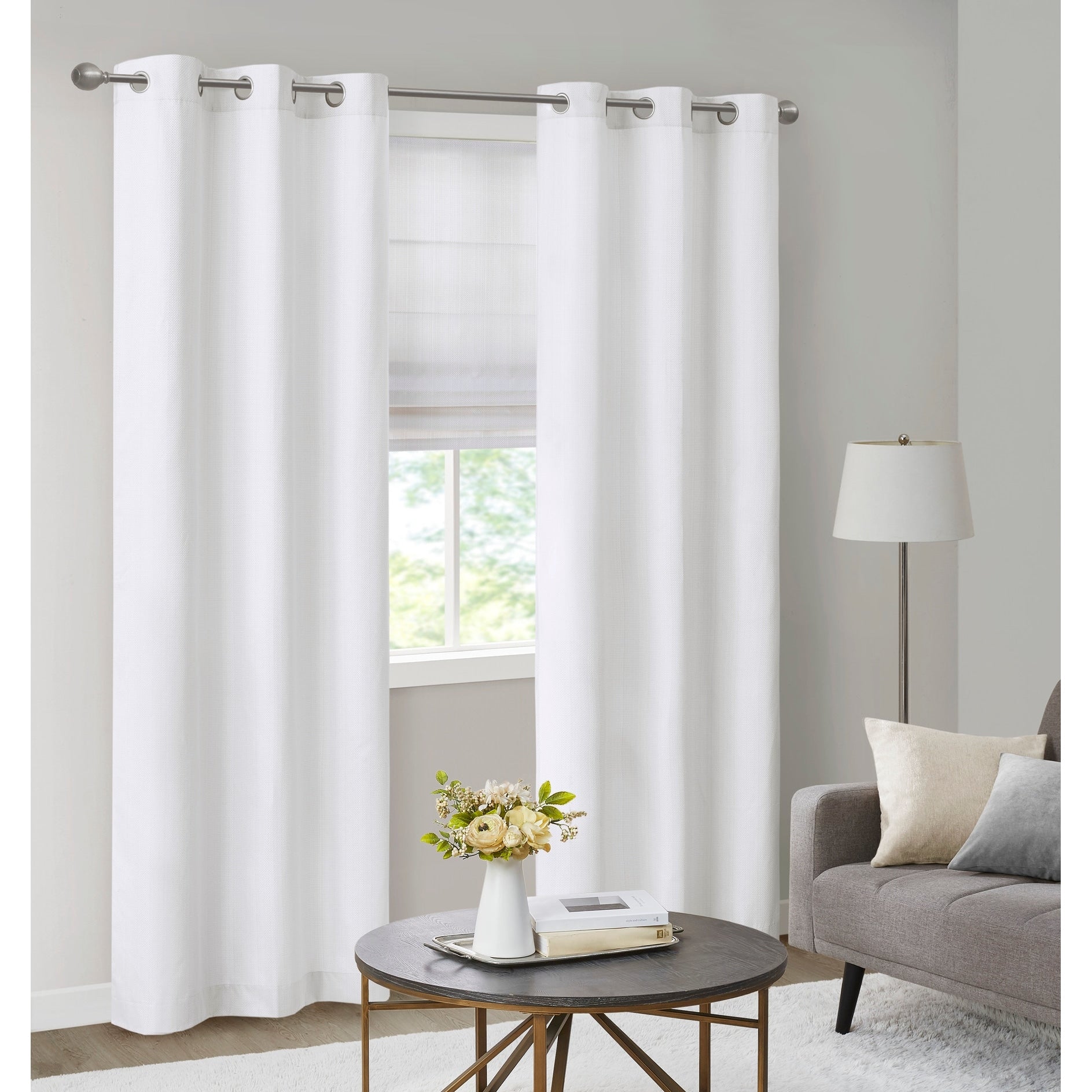 Madison Park Colm Basketweave Room Darkening Curtain Panel Pair