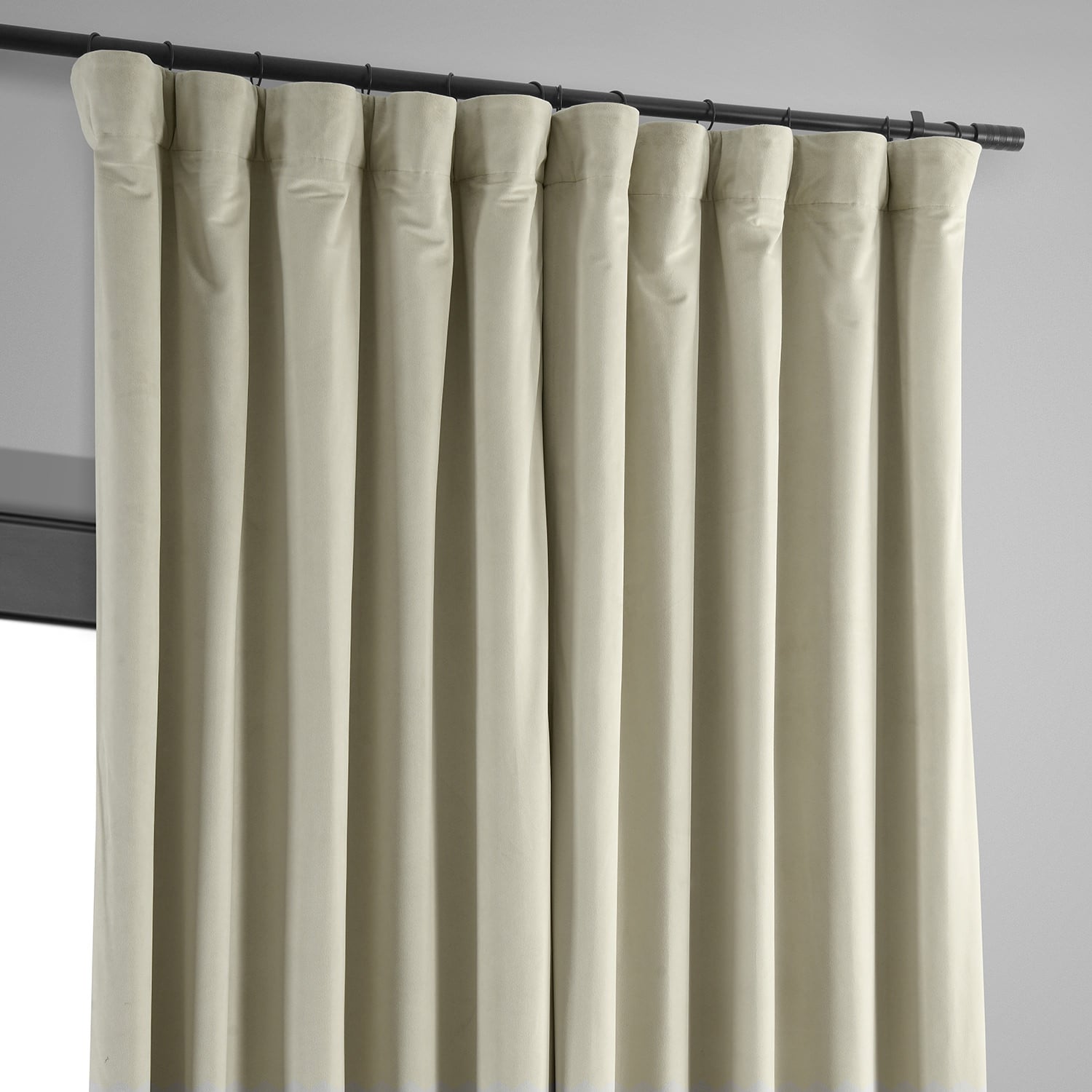 Exclusive Fabrics Signature Extra Wide Blackout Velvet Curtains (1 Panel) - Luxurious Blackout Drapes