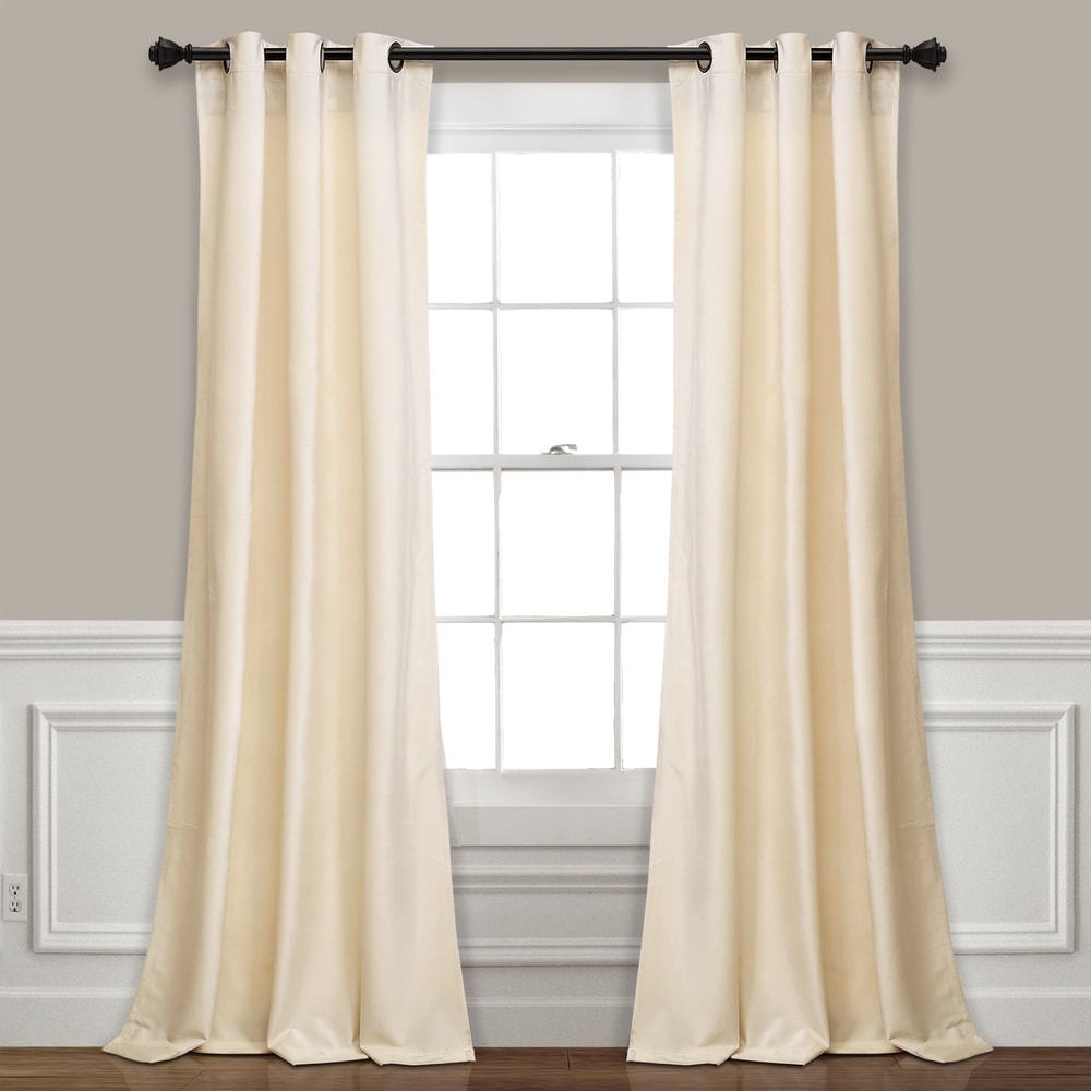 Porch & Den Lapeyrous Velvet Solid Room Darkening Window Curtain Panel Set