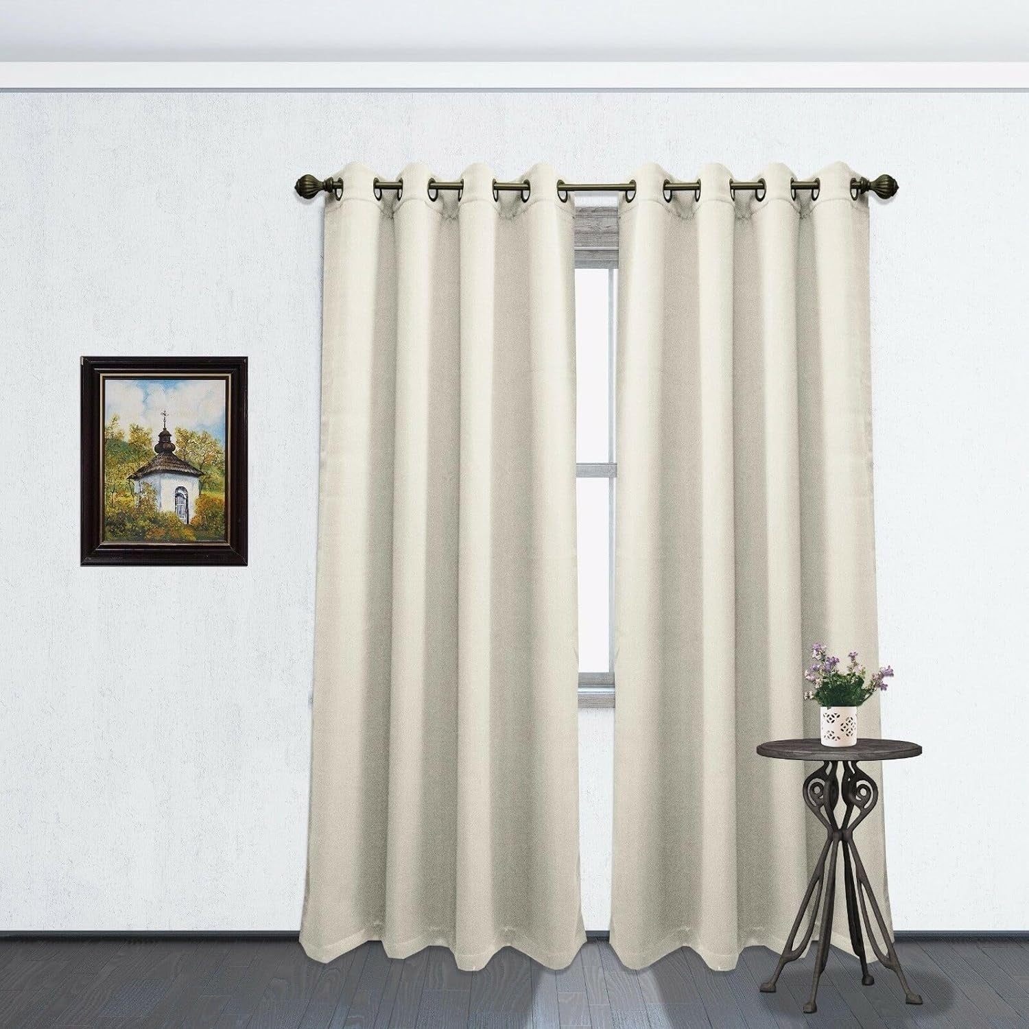 Blackout Window Curtain Panel, Grommet Drapes, 54x84 Tessa Single Panel