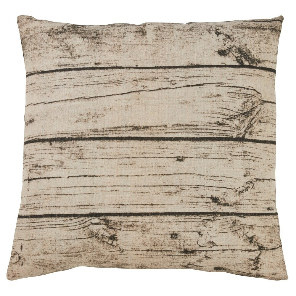 Woodgrain Print Throw Pillow