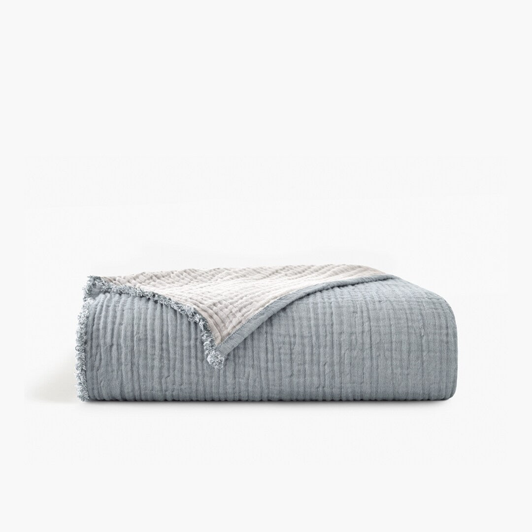 Truly Soft Two-Toned Organic Throw Blanket