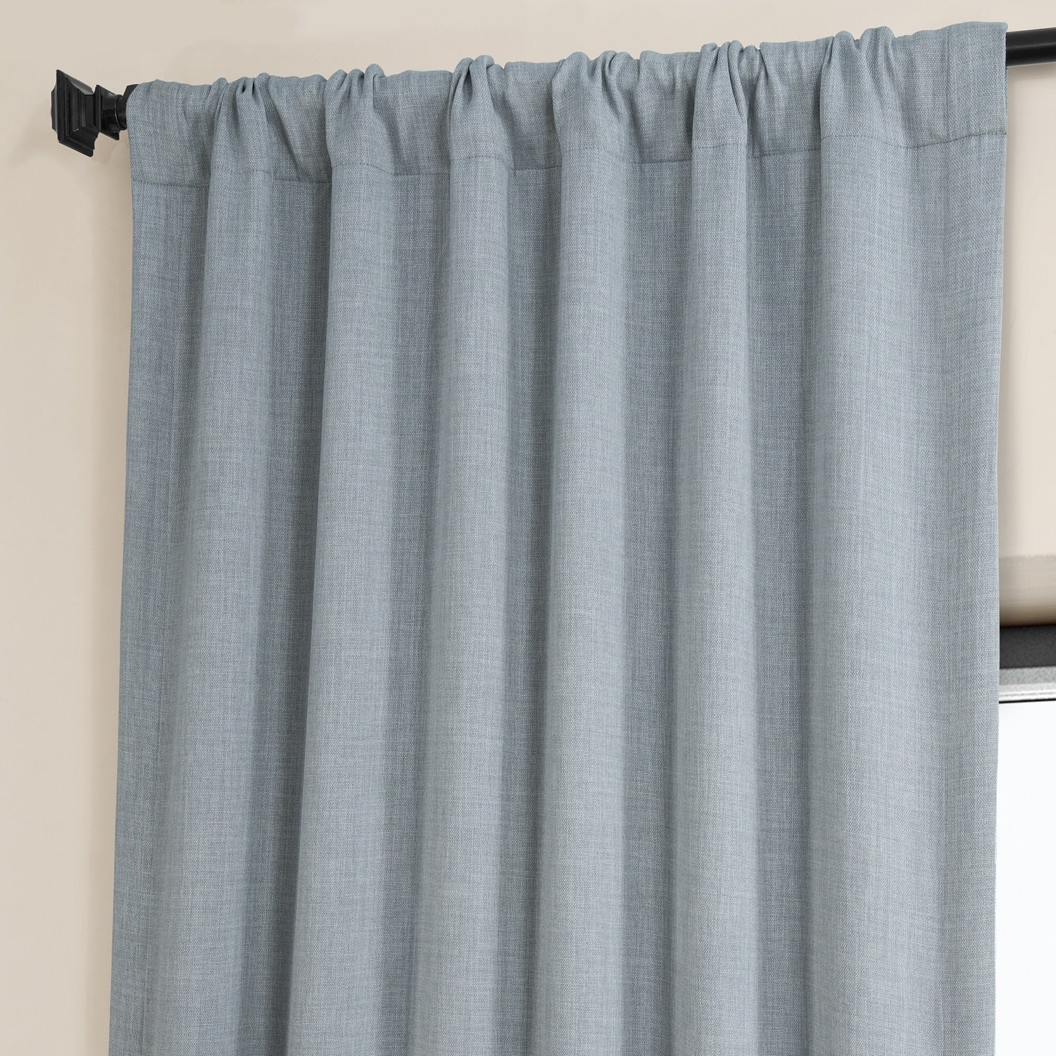 Exclusive Fabrics Faux Linen Room Darkening Curtain (1 Panel)