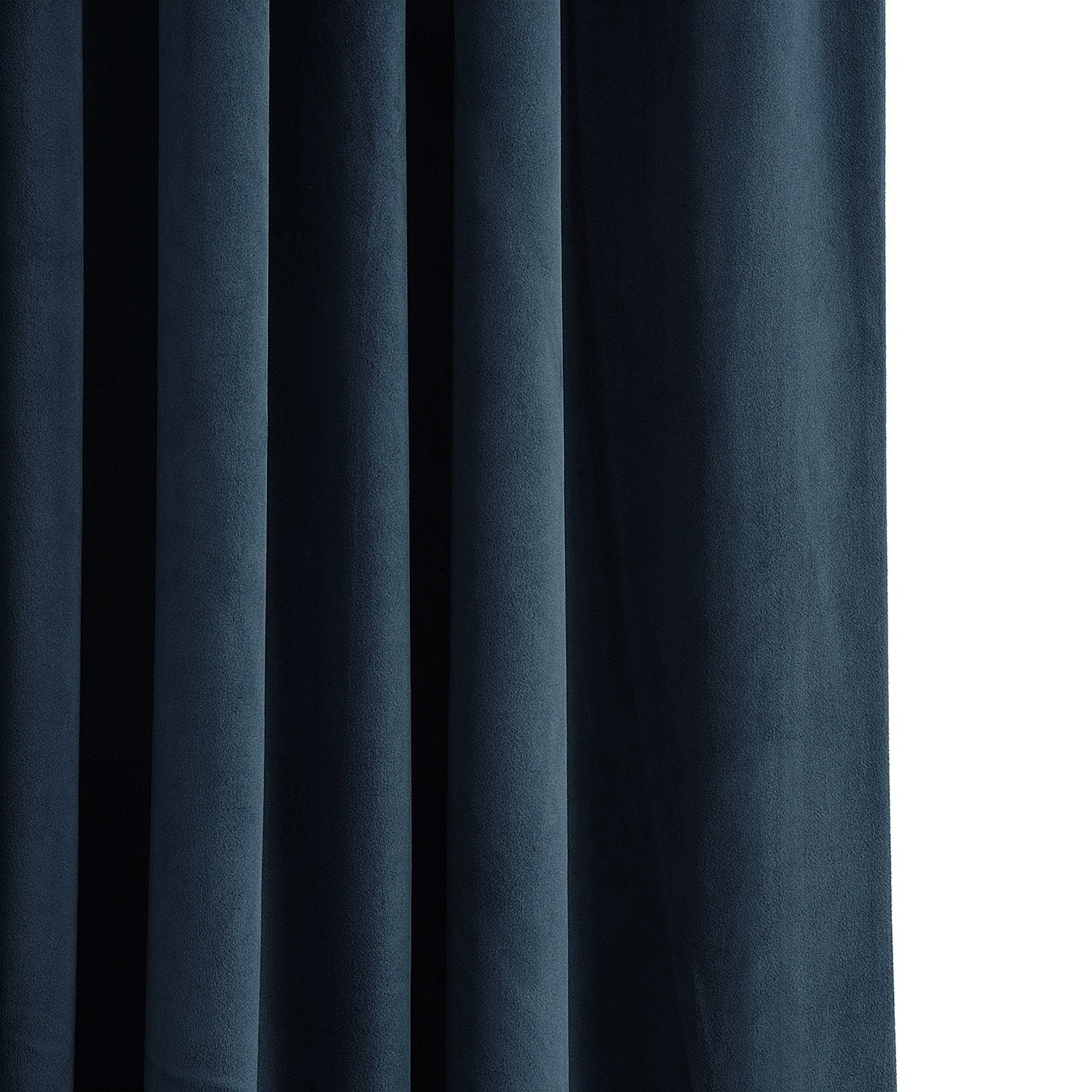 Exclusive Fabrics Signature Midnight Blue Velvet Blackout Curtain Panel