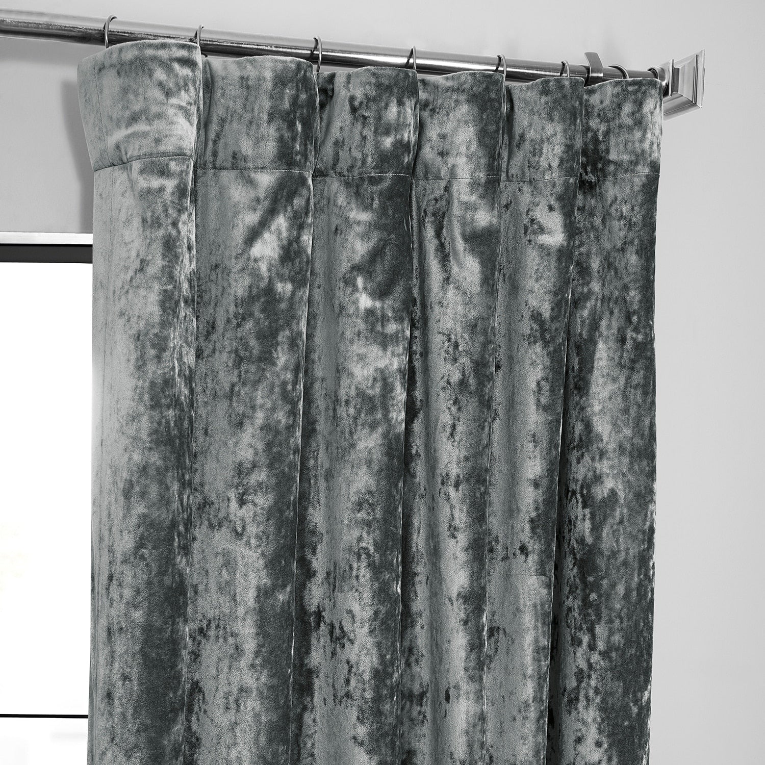 Exclusive Fabrics Lush Crush Velvet Curtains - Room Darkening Curtain for Bedroom & Living Room (1 Panel)