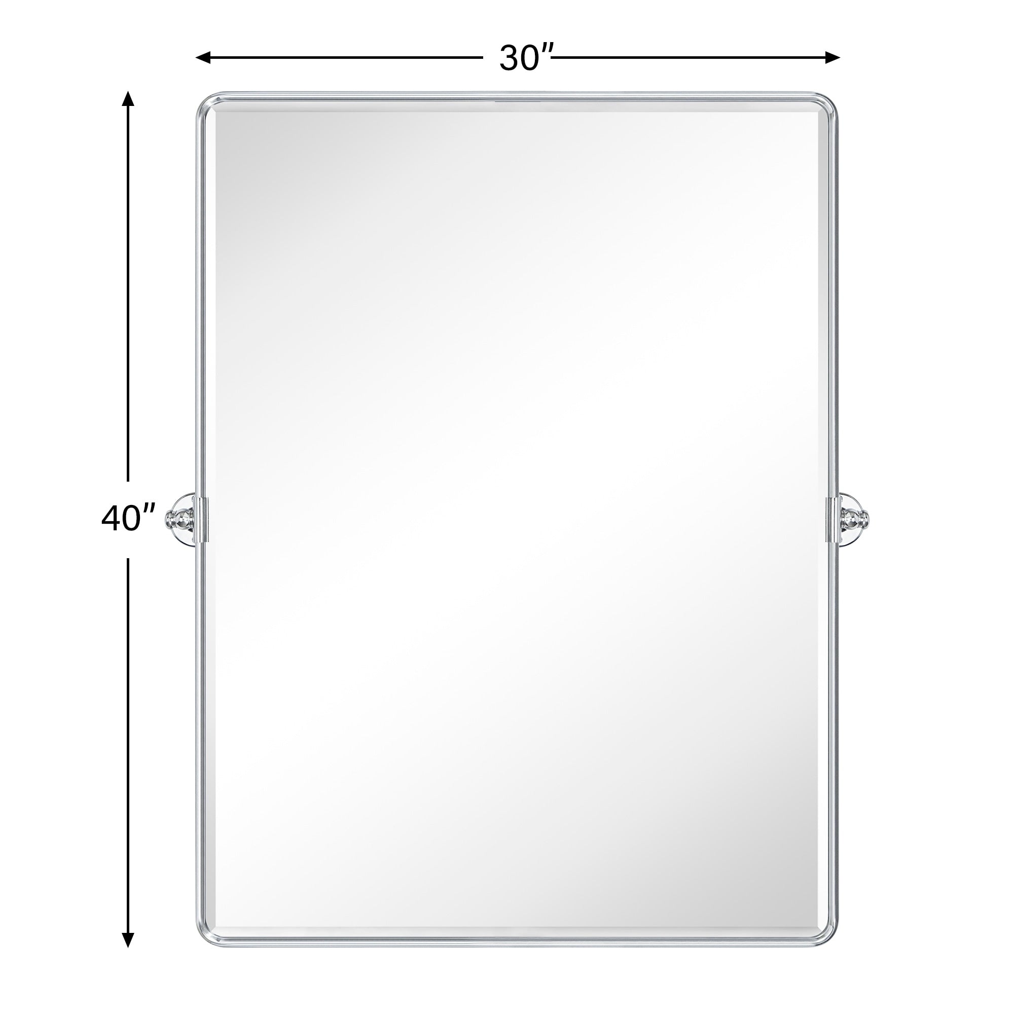 TEHOME Woodvale Rectangle Vertical Metal Wall Mirrors