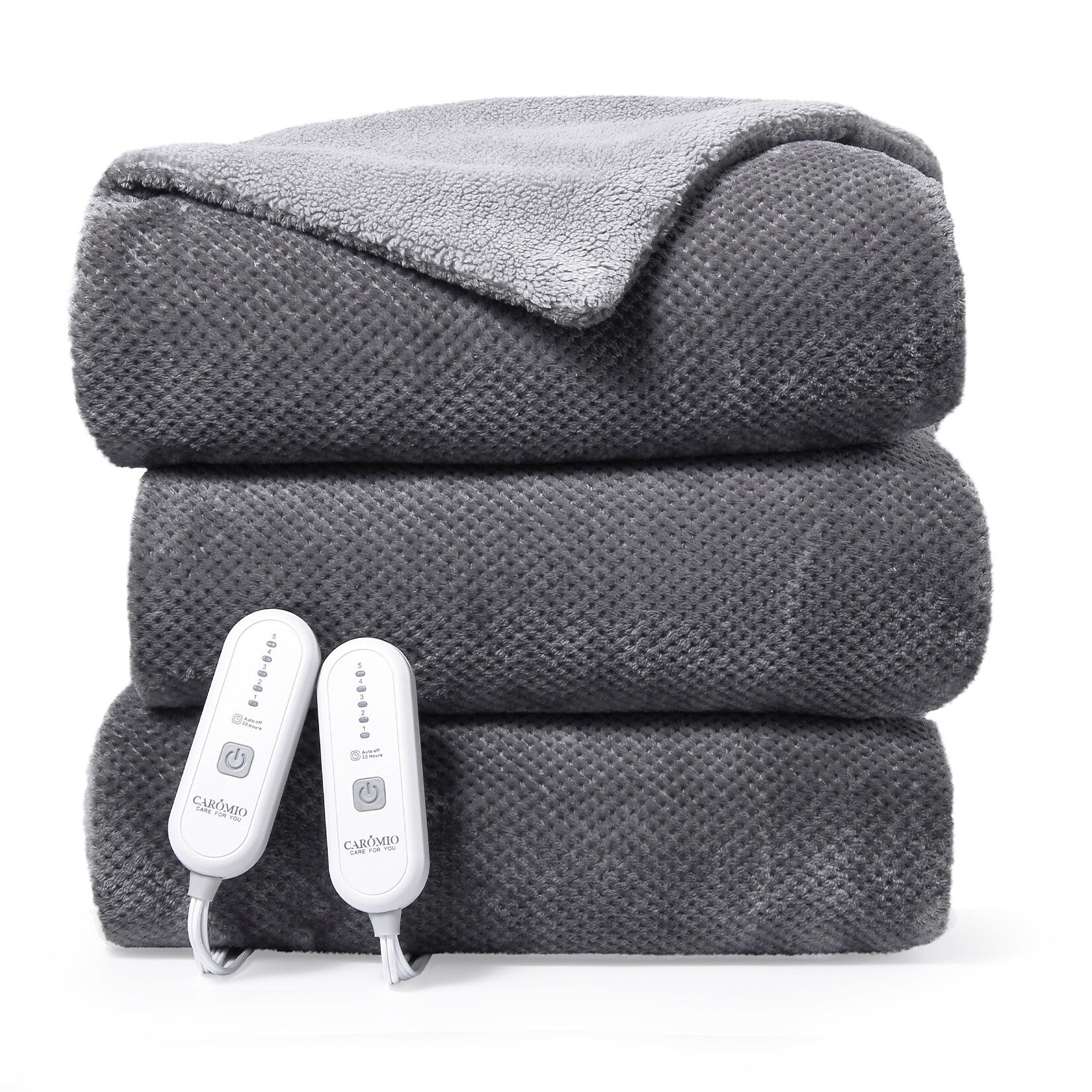 Flannel Sherpa Heating Blanket with 5 Heat Settings