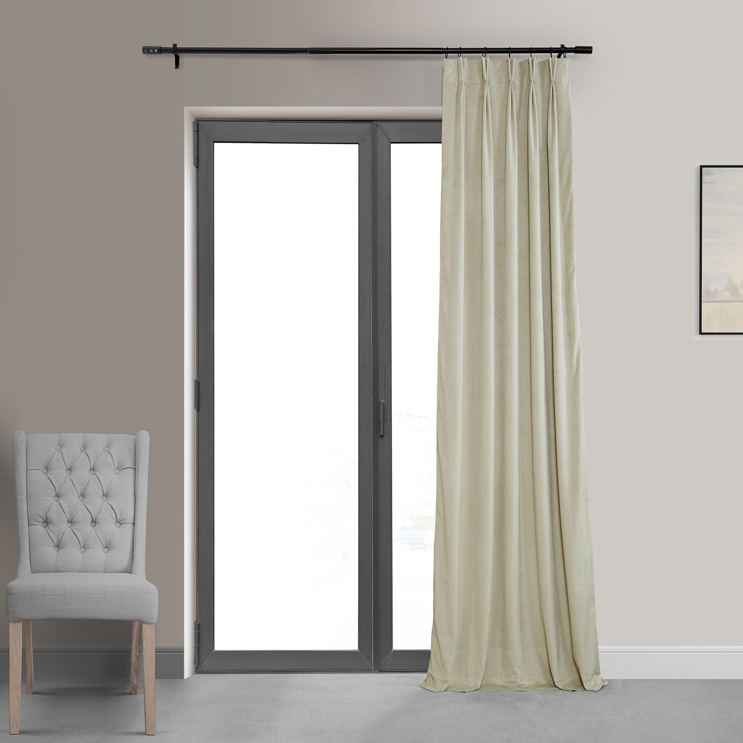 Exclusive Fabrics Signature Pleated Blackout Velvet Curtain (1 Panel)