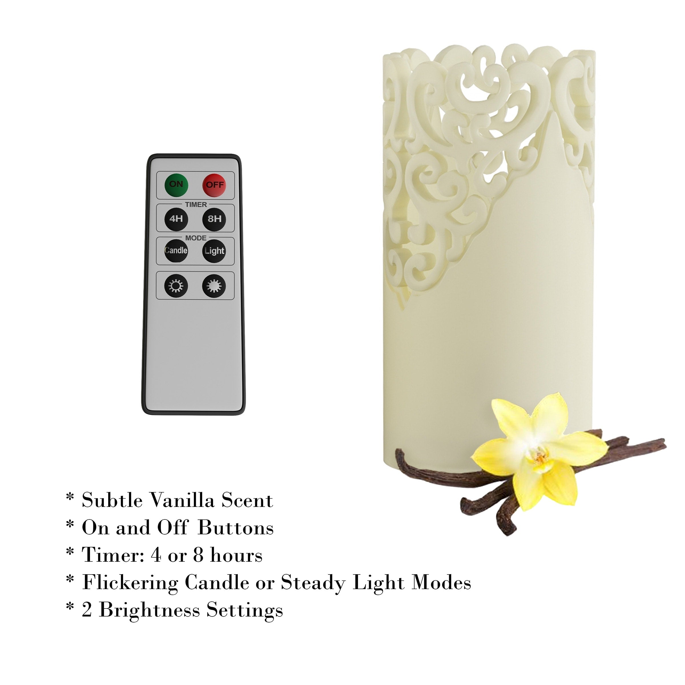 Lavish Home 3-Piece Flameless LED Candle Set