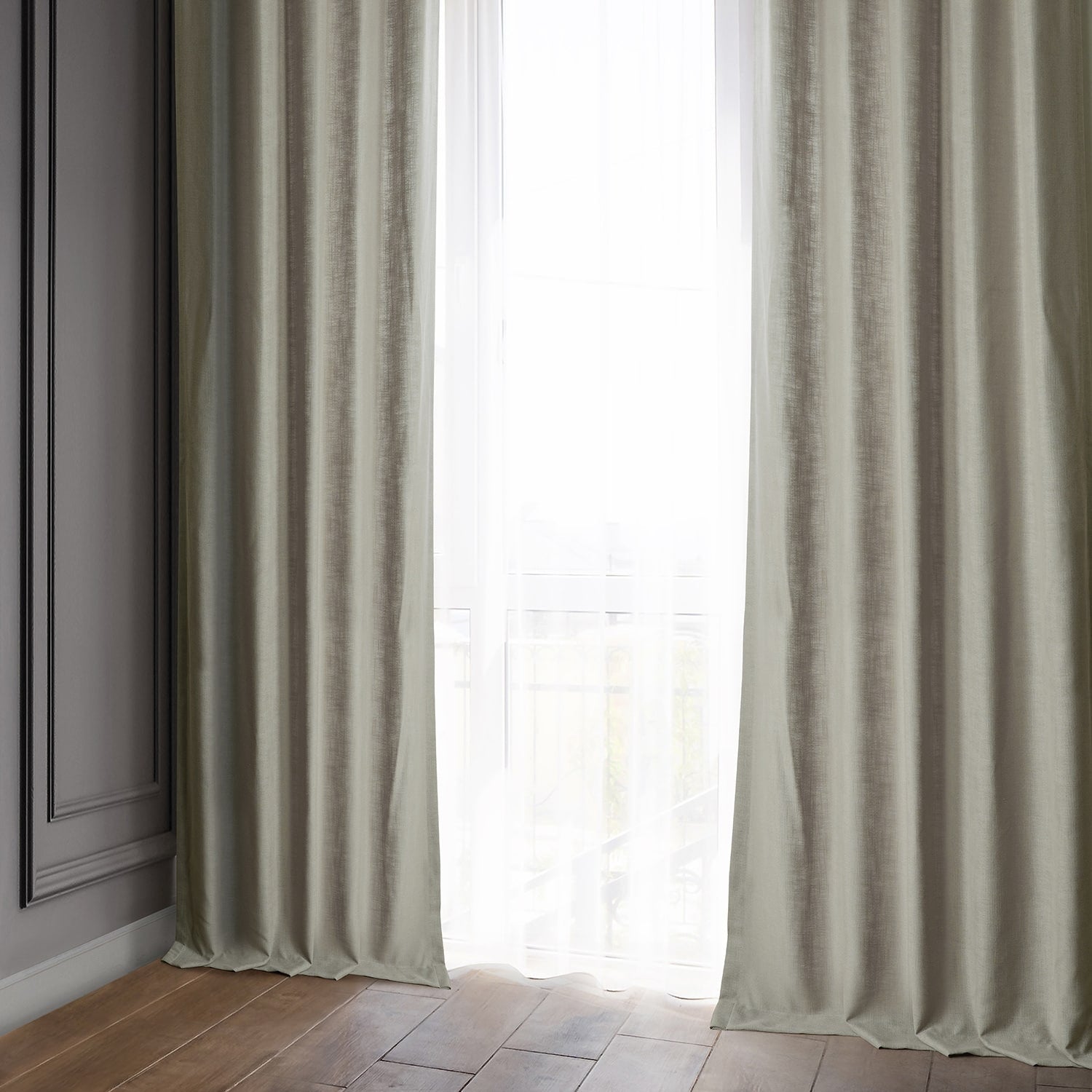 Exclusive Fabrics Classic Faux Linen Curtain (1 Panel)