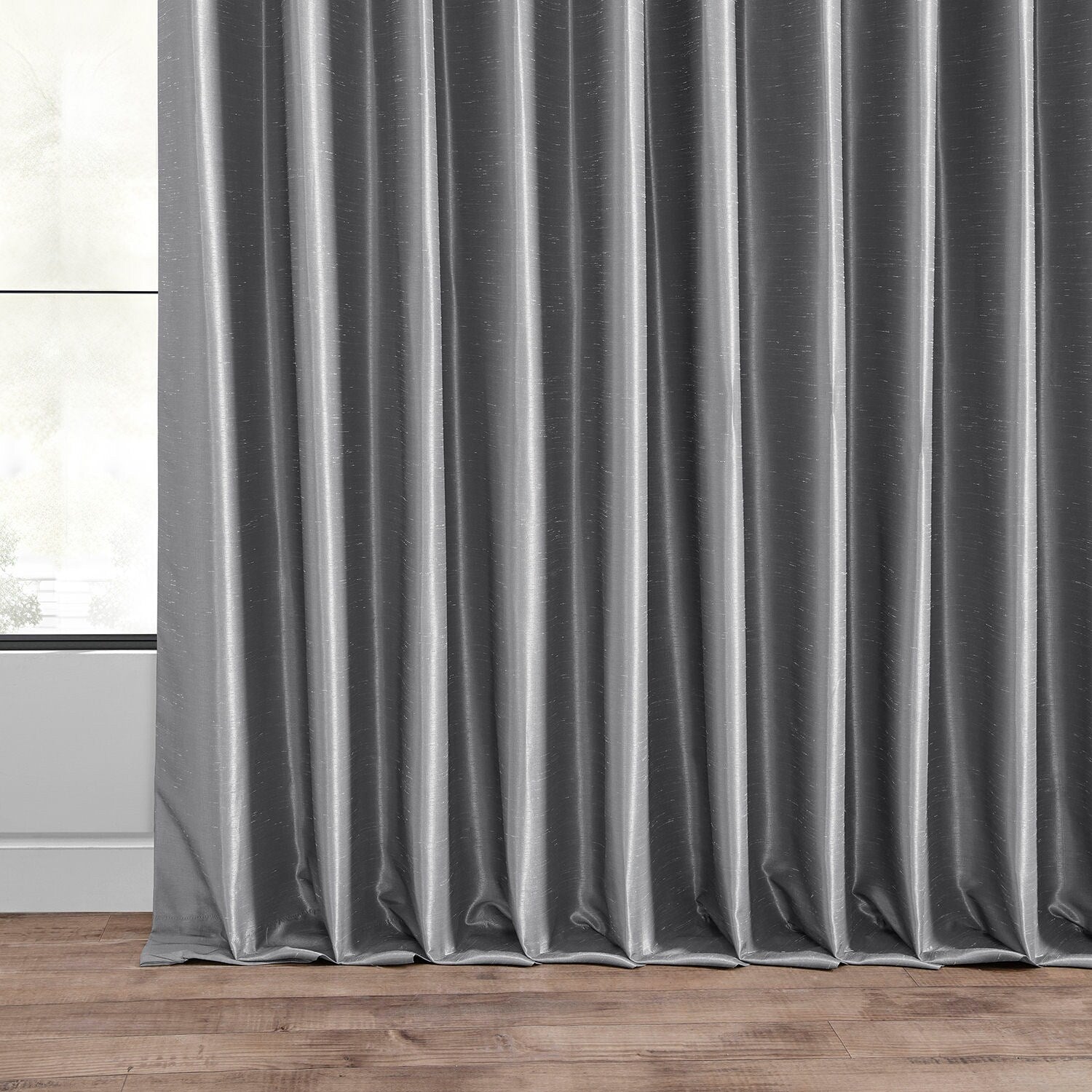 Exclusive Fabrics Blackout Extra Wide Faux Dupioni Curtain (1 Panel)