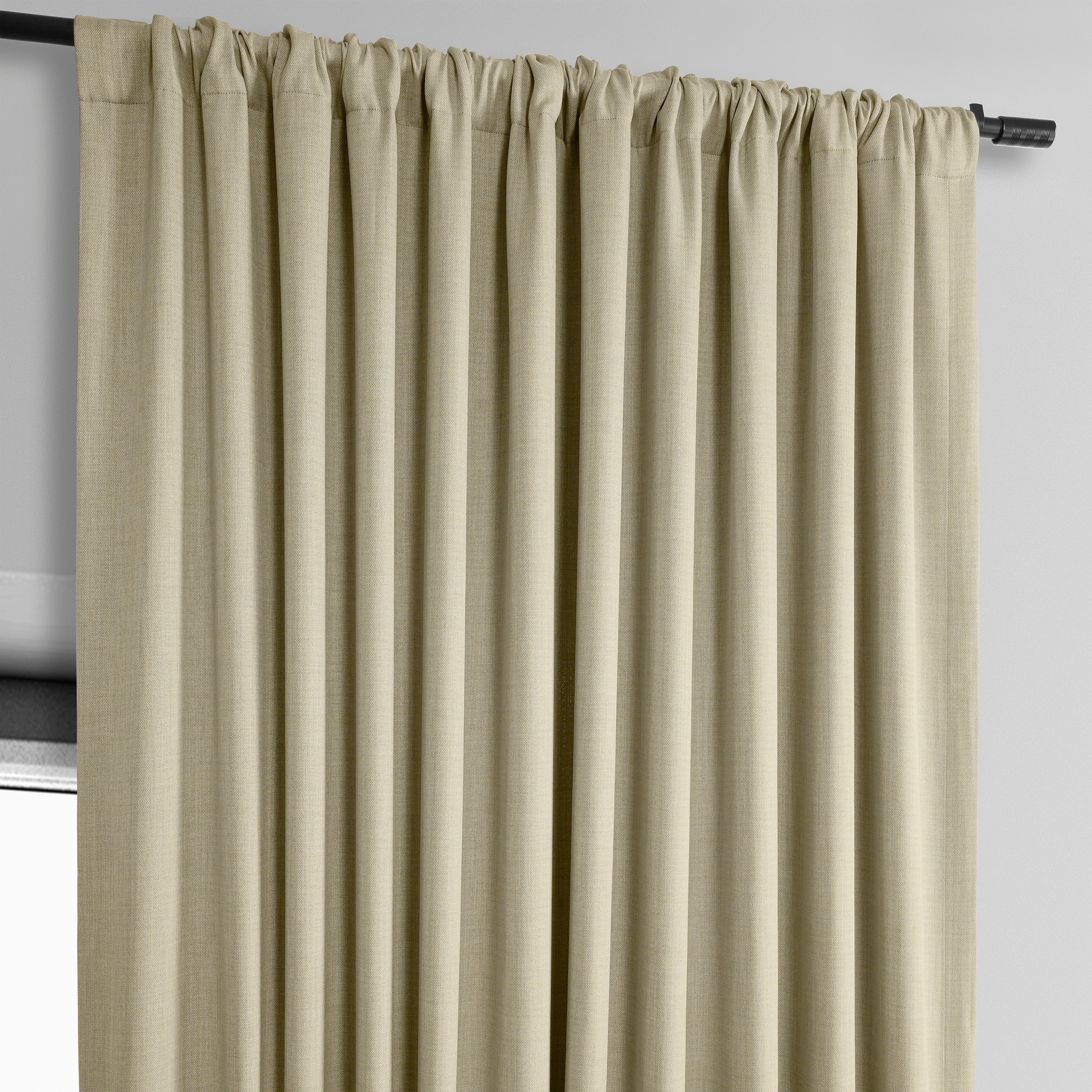 Exclusive Fabrics Faux Linen Room Darkening Curtain (1 Panel)