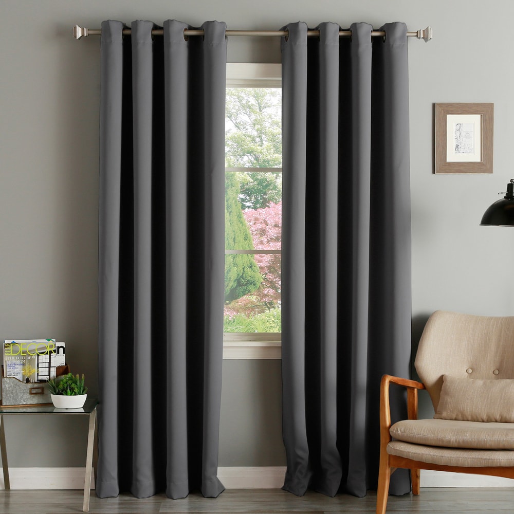 Aurora Home Thermal Insulated Blackout Grommet Top 84-inch Curtain Panel Pair - 52 x 84 - 52 x 84