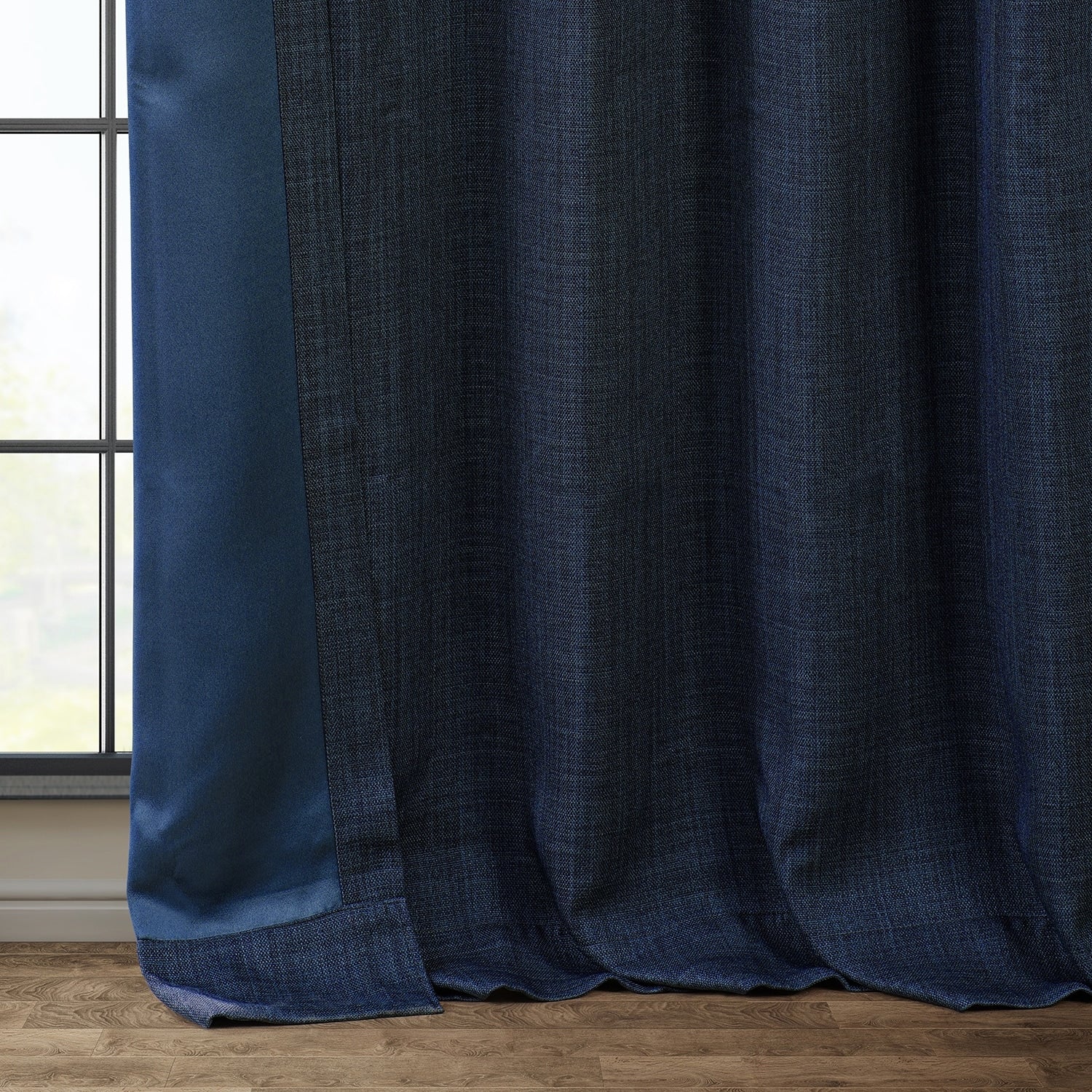 Exclusive Fabrics Faux Linen Room Darkening Curtain (1 Panel)